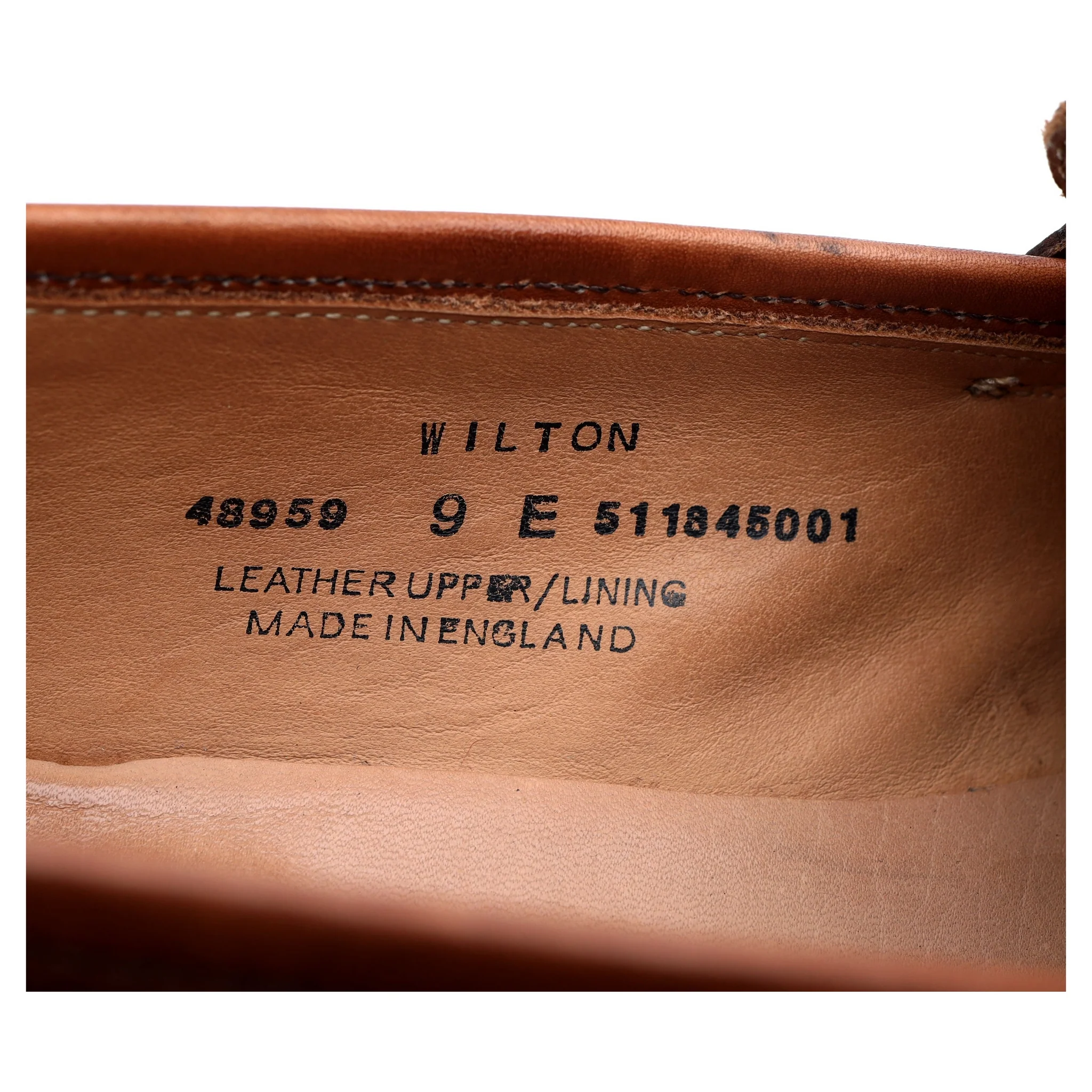 Shipton & Heneage 'Wilton' Tan Brown Leather Loafers UK 9 E - Image 13