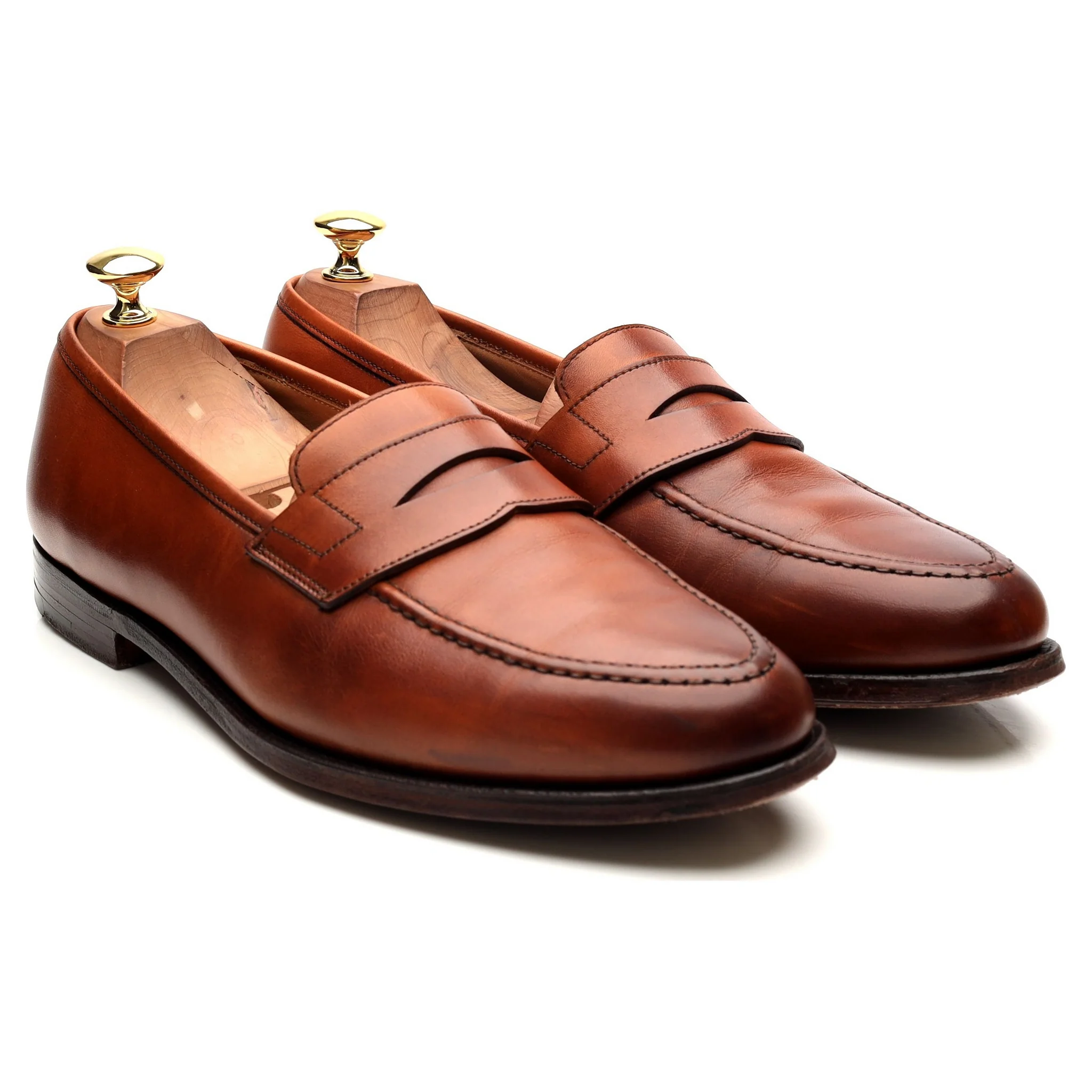 Shipton & Heneage 'Wilton' Tan Brown Leather Loafers UK 9 E - Image 7