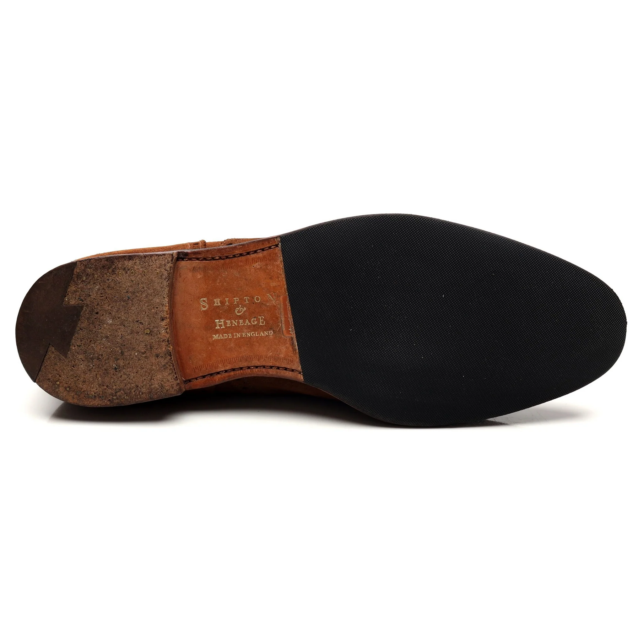 Shipton & Heneage 'Winchester' Tan Brown Suede Oxford Semi Brogues UK 10.5 E - Image 11