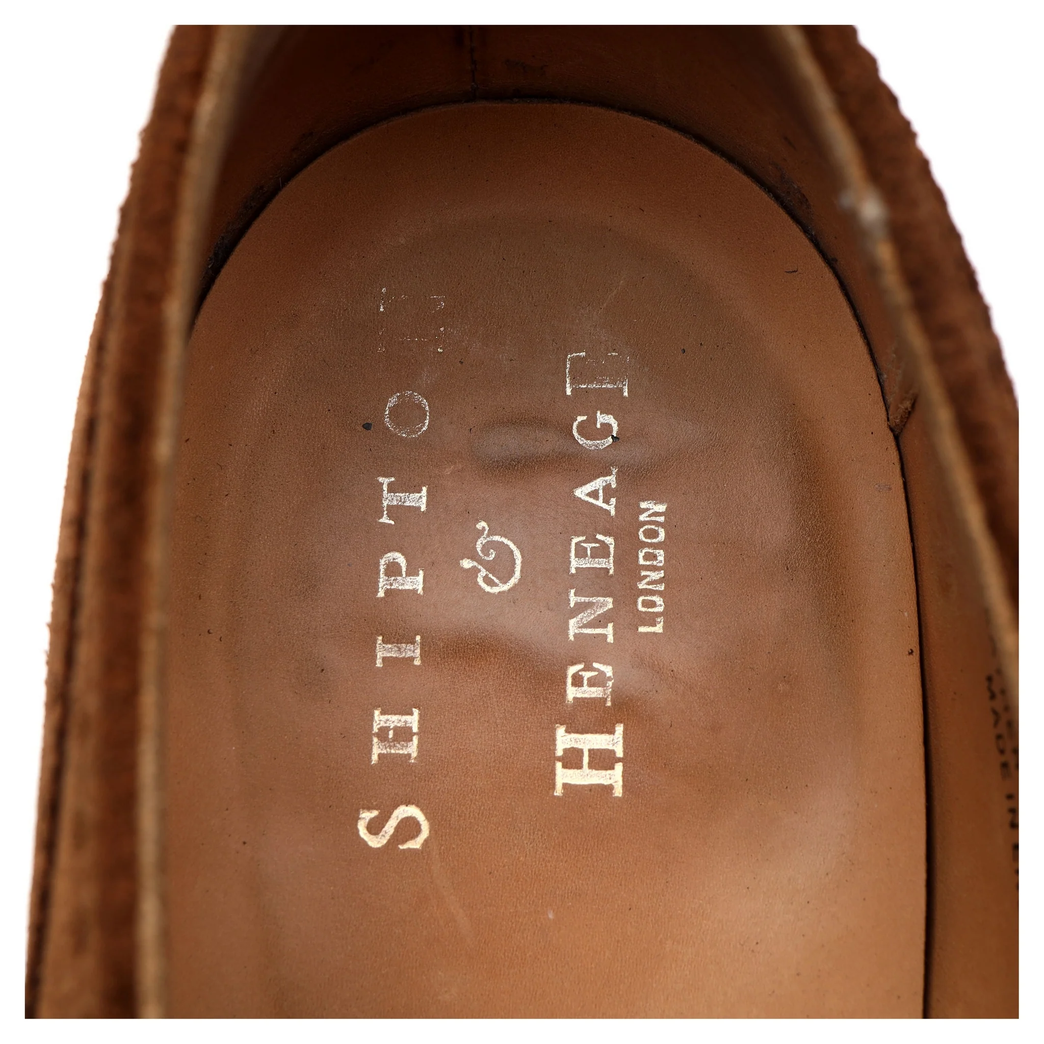 Shipton & Heneage 'Winchester' Tan Brown Suede Oxford Semi Brogues UK 10.5 E - Image 12