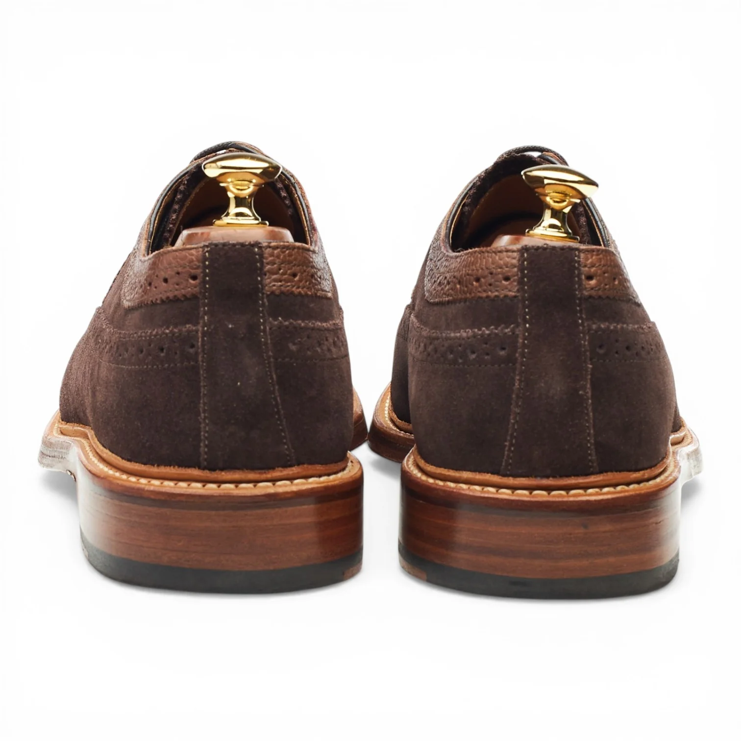 'Sid' Dark Brown Suede Derby Brogues UK 9 G - Image 4