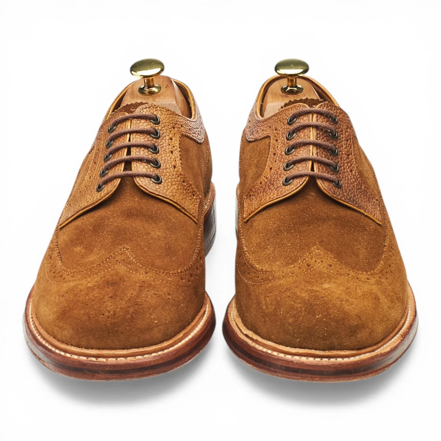 'Sid' Snuff Brown Suede Derby Brogues UK 8 G - Image 2