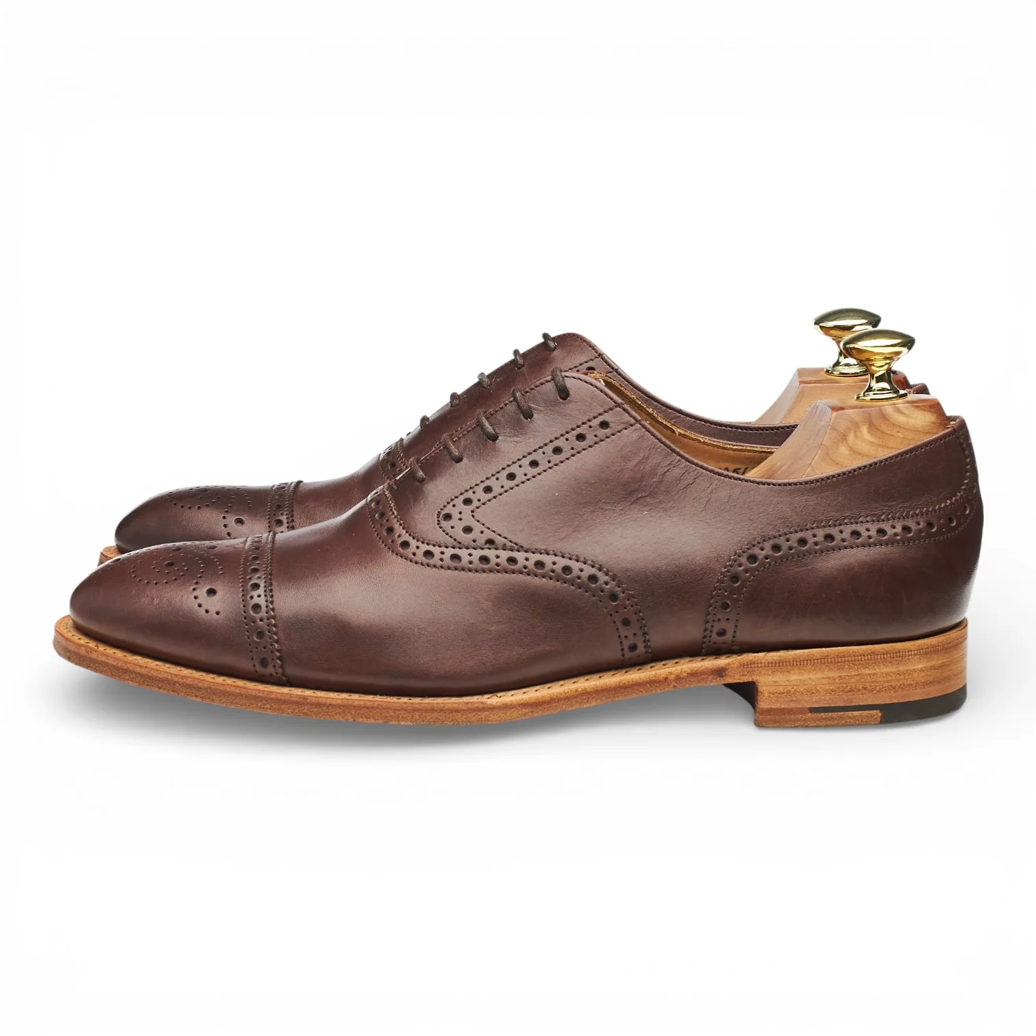 'Sidney' Brown Leather Oxford Brogues UK 7 G - Image 3