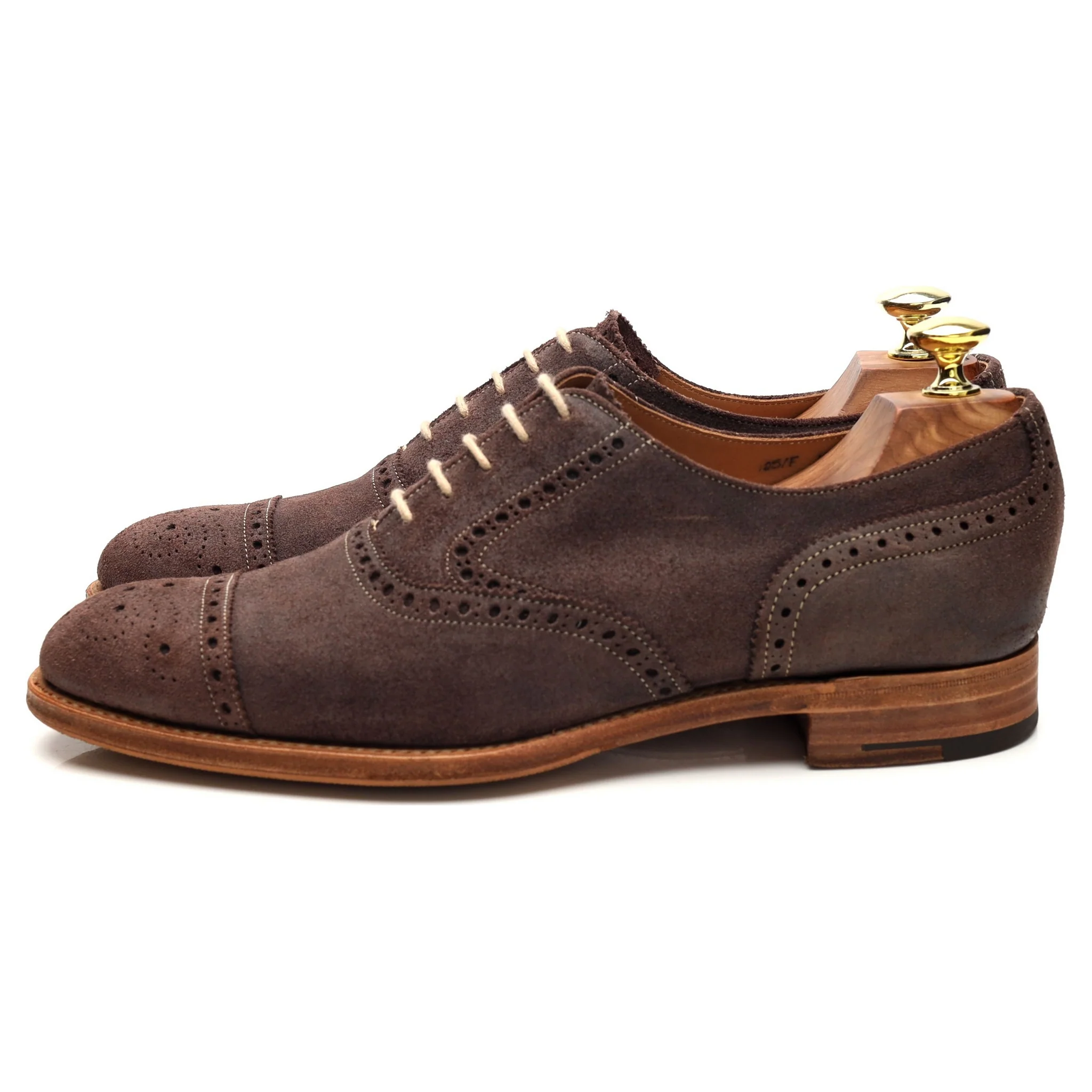 'Sidney' Brown Suede Unlined Oxford Brogues UK 7 F - Image 3