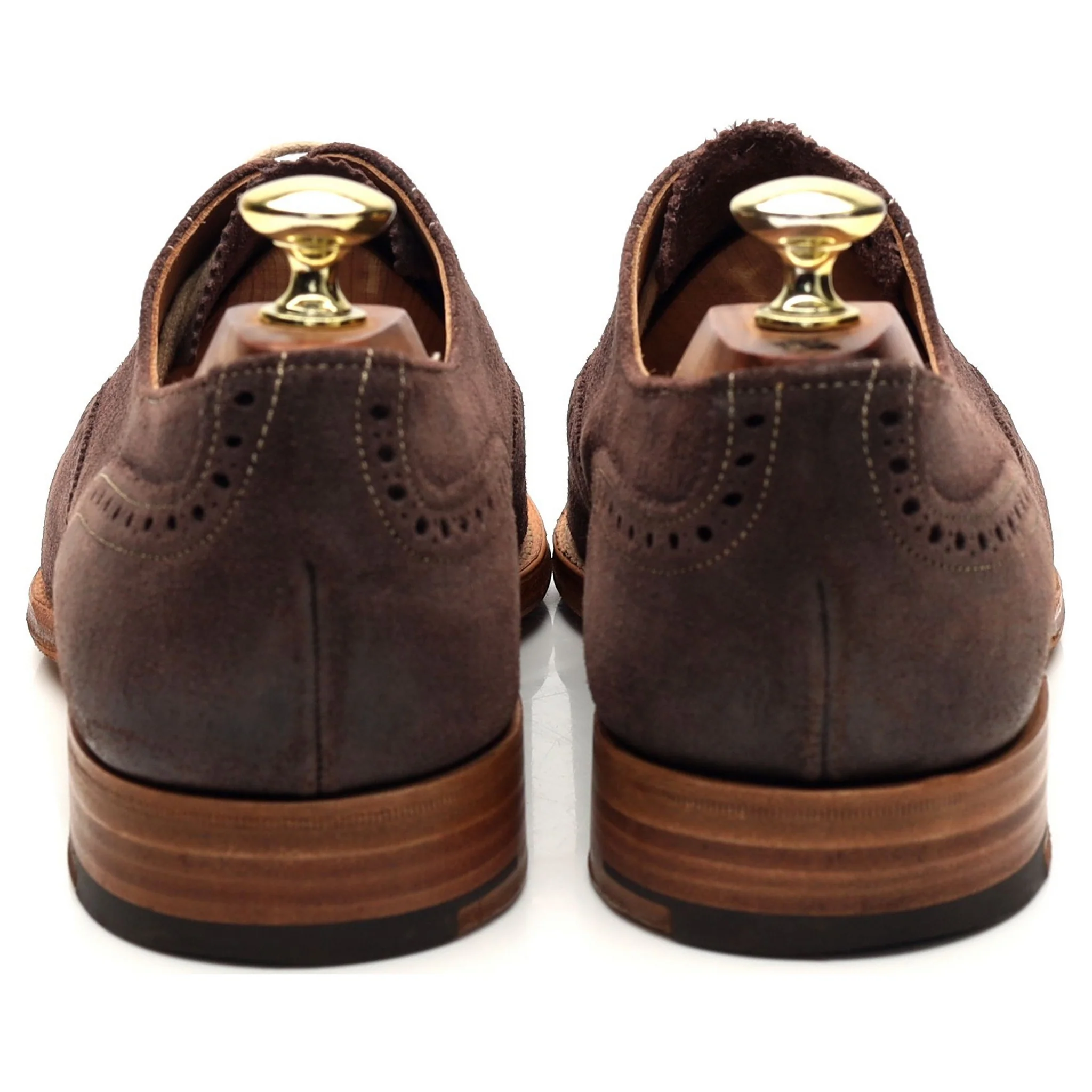 'Sidney' Brown Suede Unlined Oxford Brogues UK 7 F - Image 4