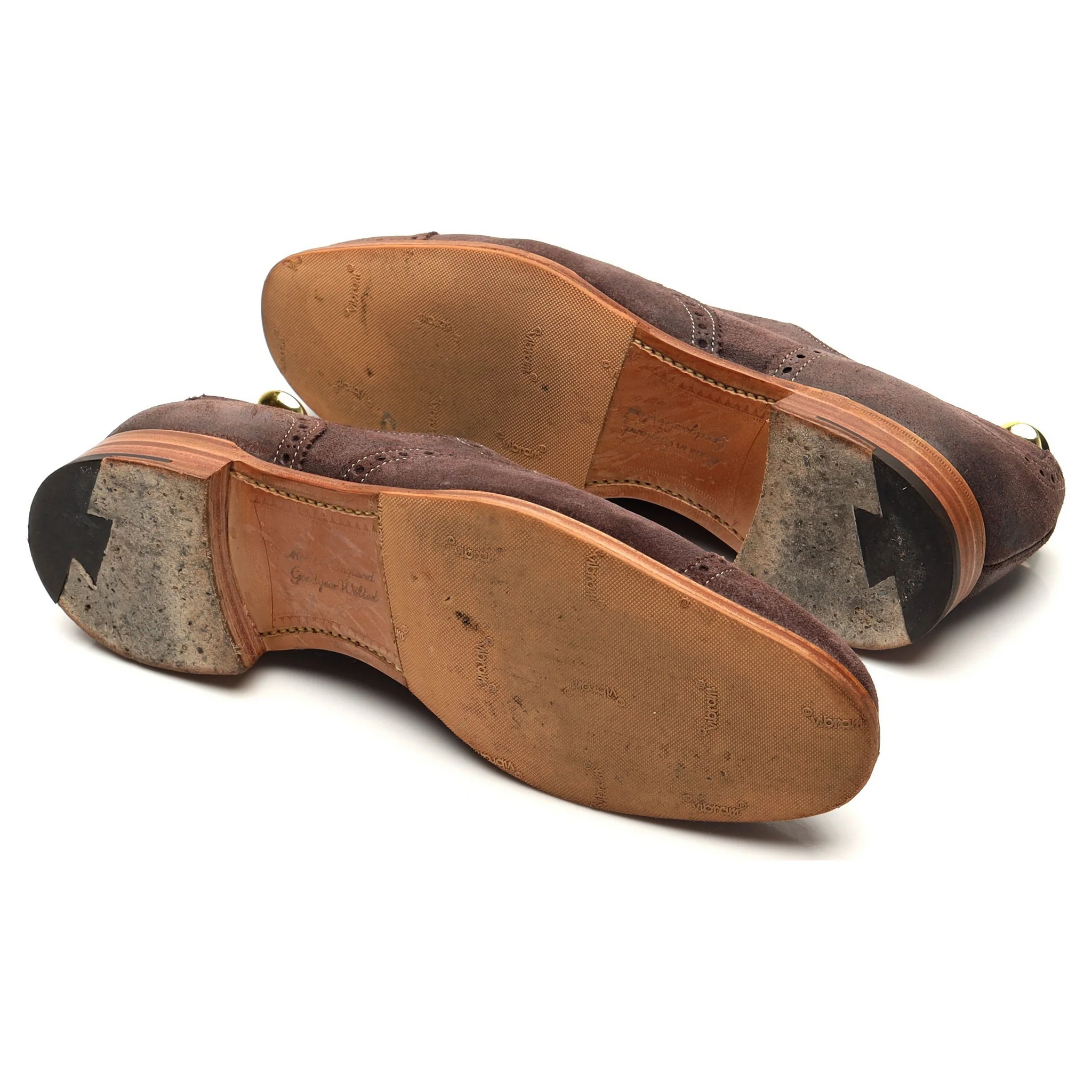 'Sidney' Brown Suede Unlined Oxford Brogues UK 7 F - Image 5
