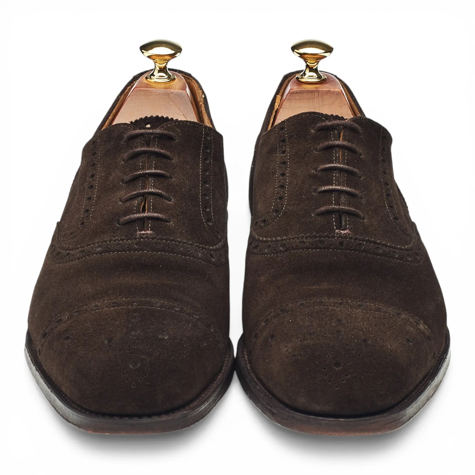 'Sidney' Dark Brown Suede Semi-Lined Oxford Brogues UK 8.5 G - Image 2