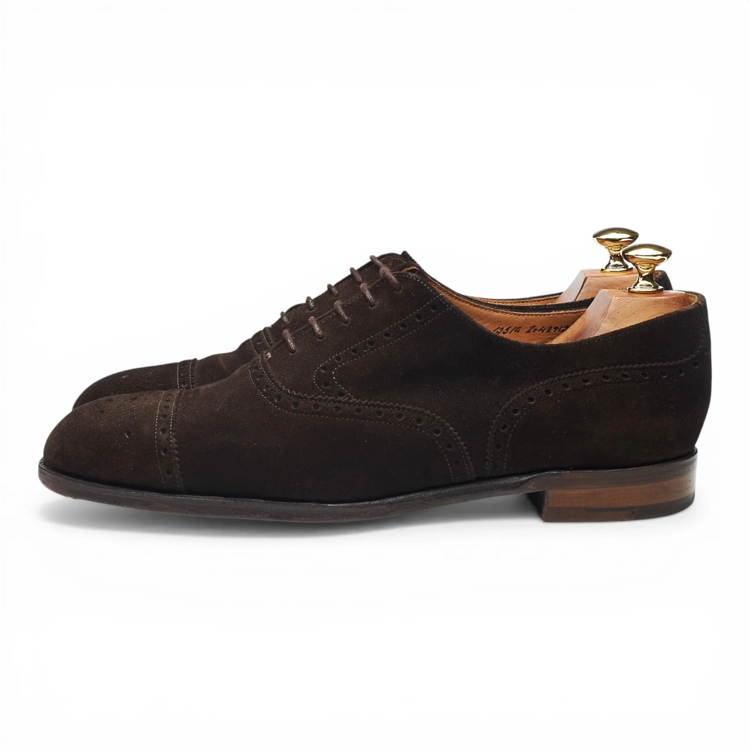 'Sidney' Dark Brown Suede Semi-Lined Oxford Brogues UK 8.5 G - Image 3