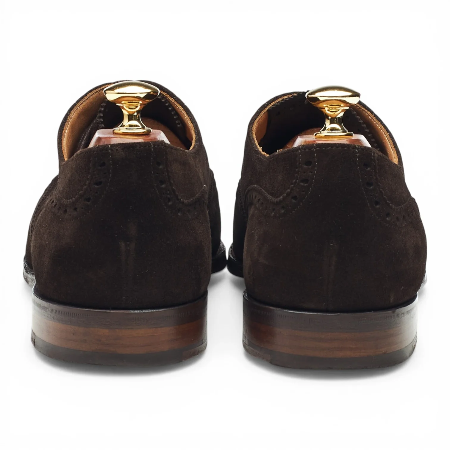 'Sidney' Dark Brown Suede Semi-Lined Oxford Brogues UK 8.5 G - Image 4