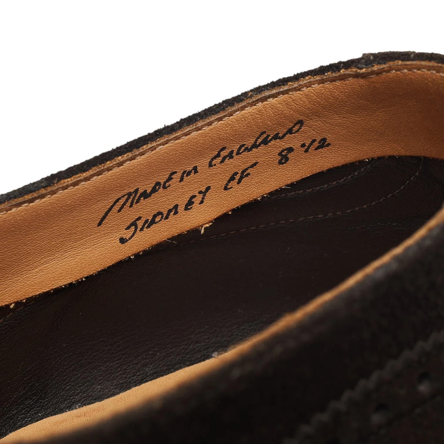 'Sidney' Dark Brown Suede Semi-Lined Oxford Brogues UK 8.5 G - Image 7