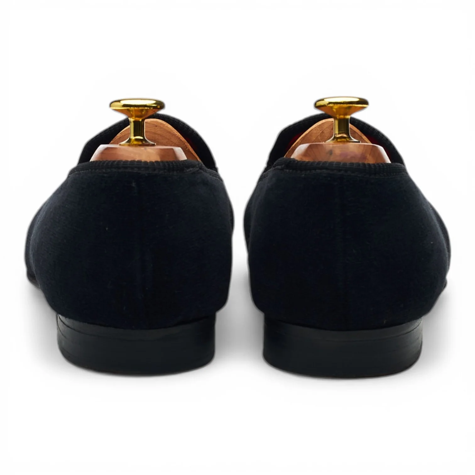'Skull & Bones' Black Velvet Slippers UK 8.5 - Image 4