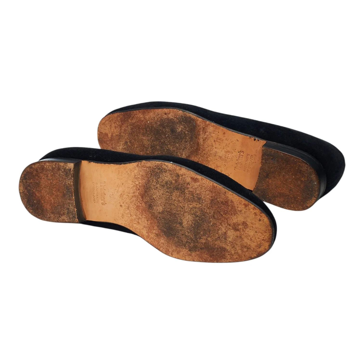 'Skull & Bones' Black Velvet Slippers UK 8.5 - Image 5