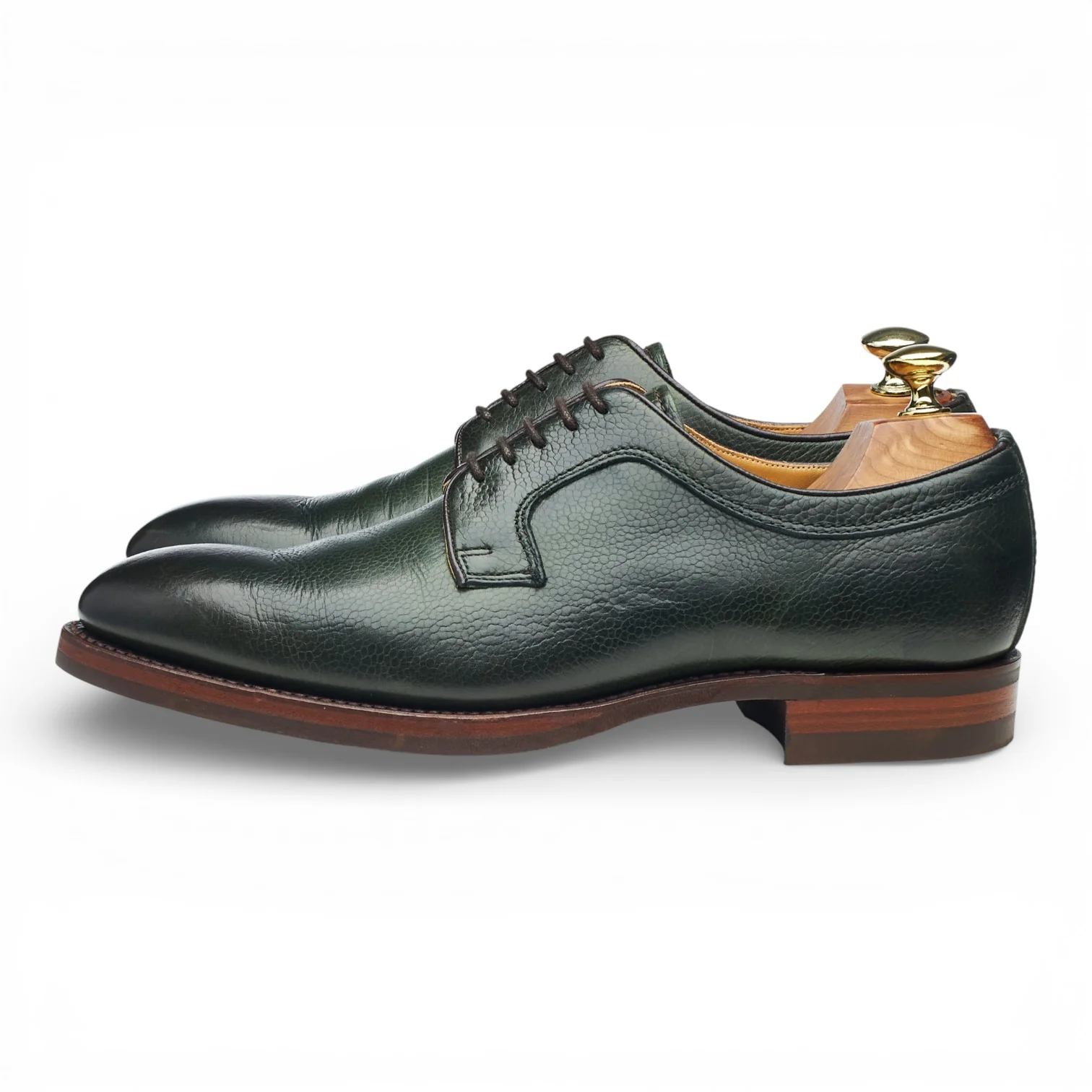 'Skye' Olive Green Grain Leather Debry UK 7.5 F - Image 3