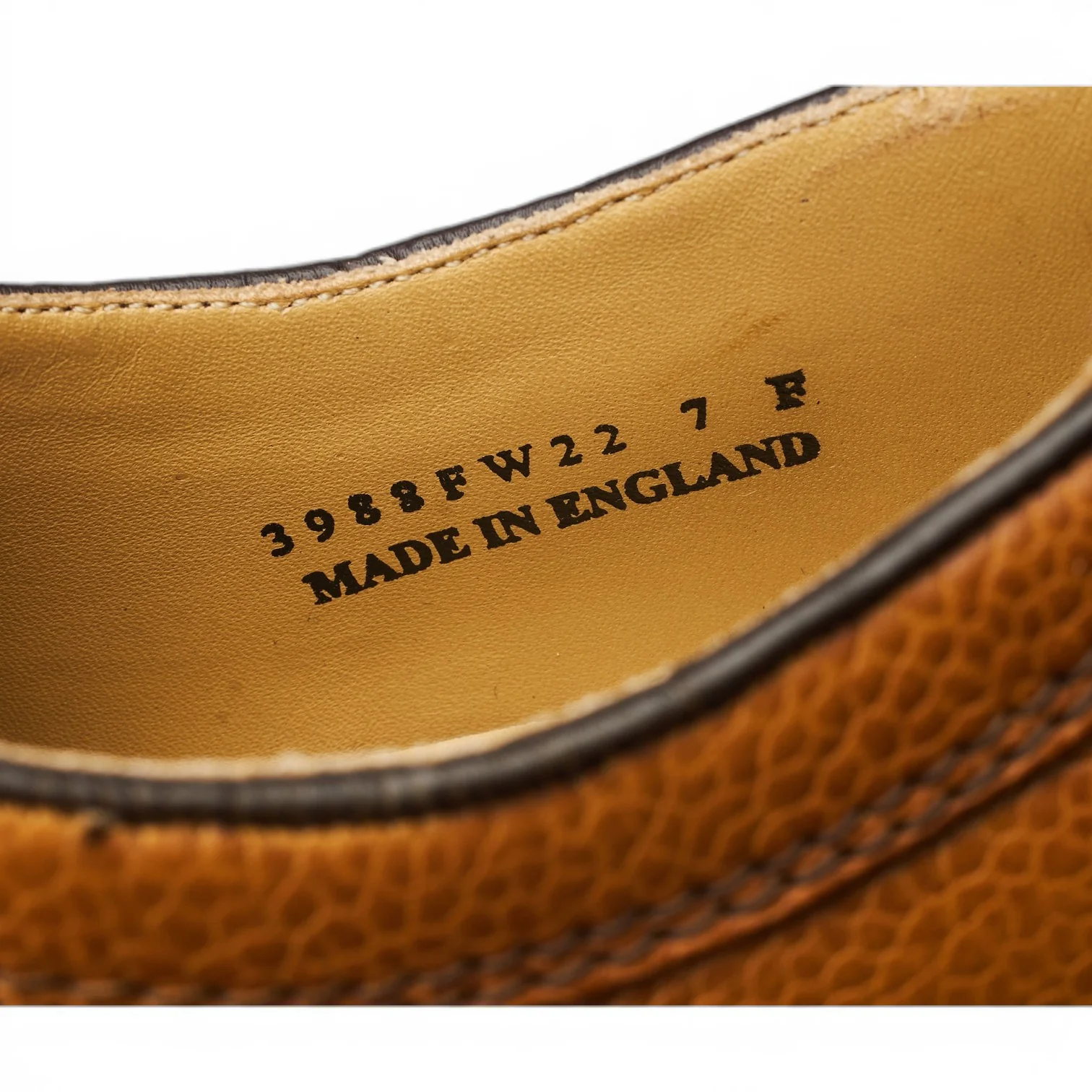 'Skye' Tan Brown Grain Leather Derby UK 7 F - Image 7