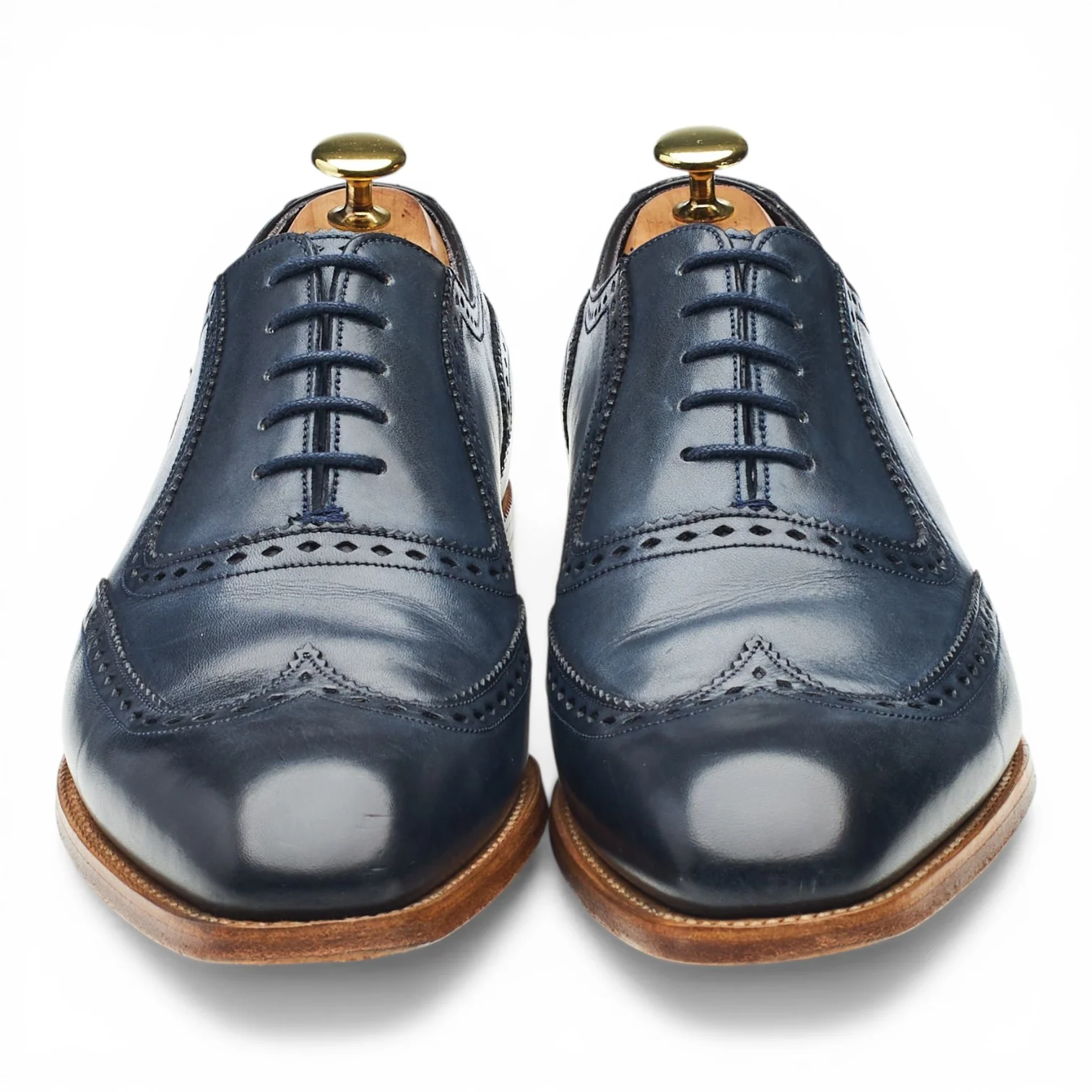 'Sloane' Navy Blue Leather Oxford Brogues UK 8.5 F - Image 2