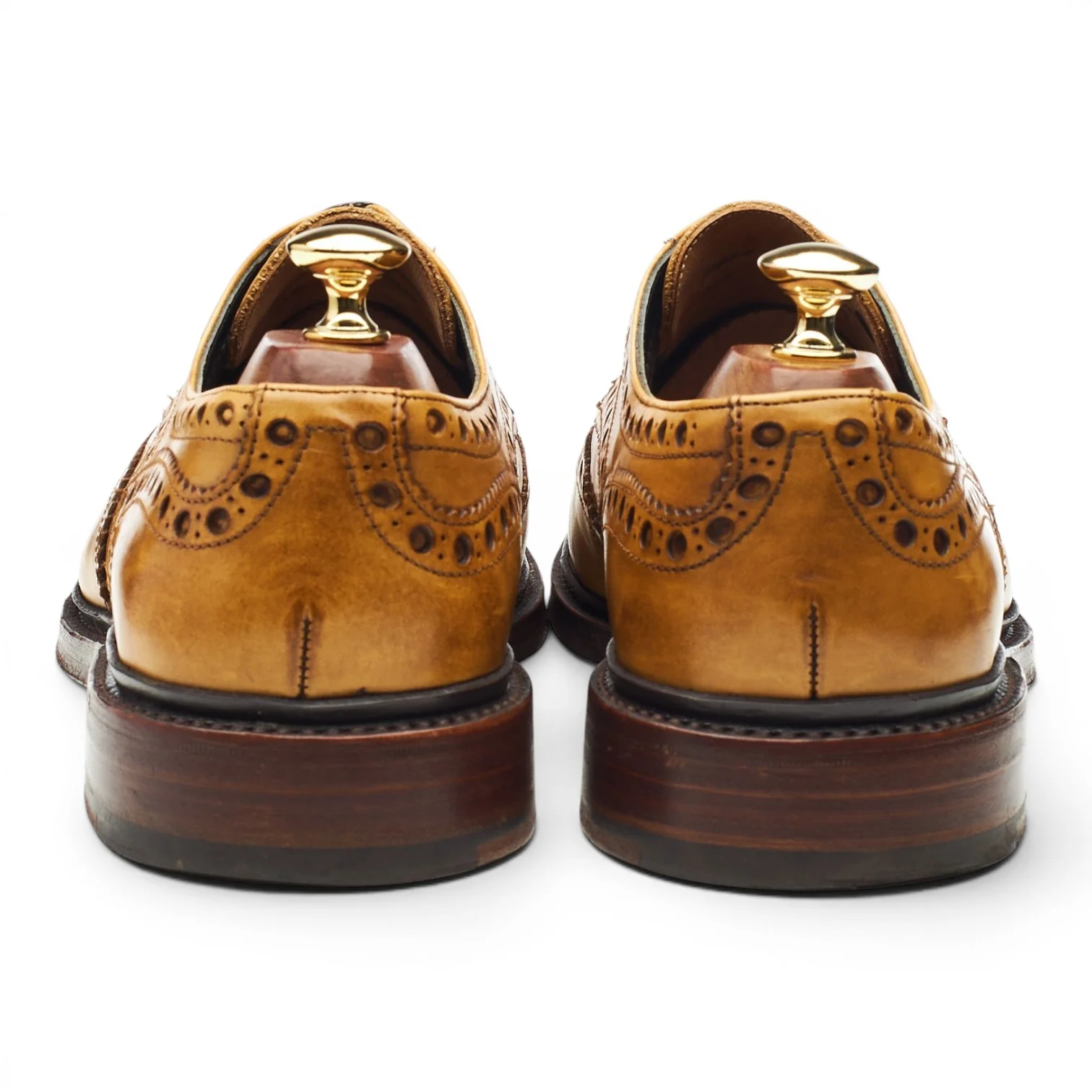 'Sloane' Tan Brown Leather Derby Brogues UK 9.5 F - Image 4