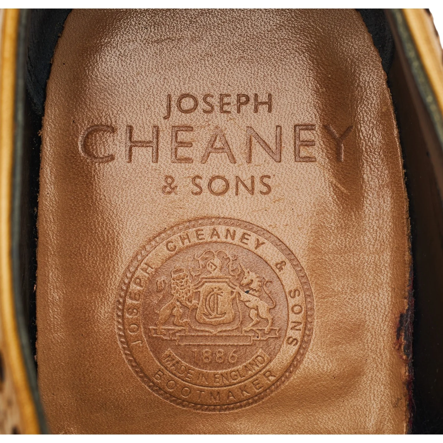 'Sloane' Tan Brown Leather Derby Brogues UK 9.5 F - Image 6