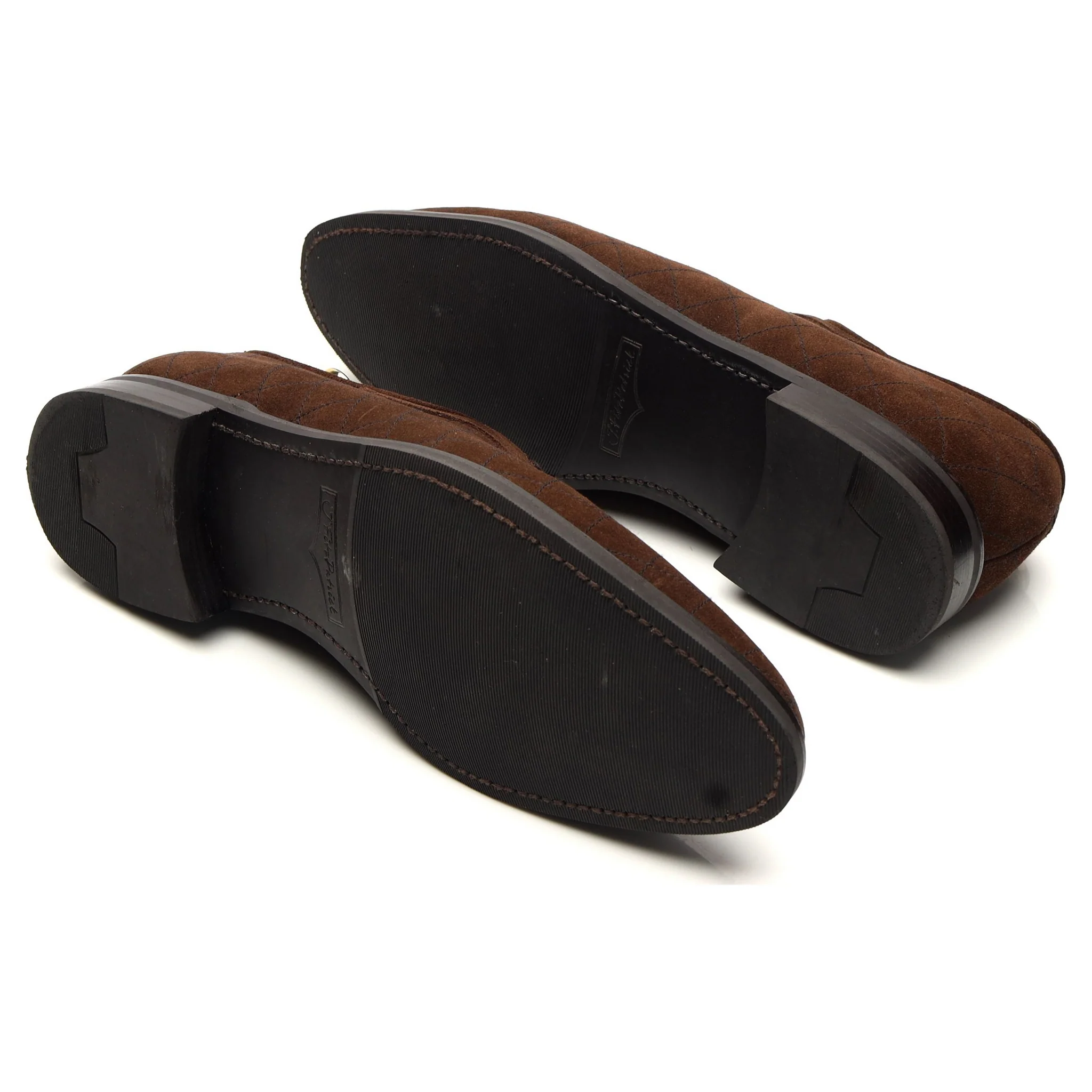'Spokane' Brown Suede Quilted Oxford UK 10 E - Image 5