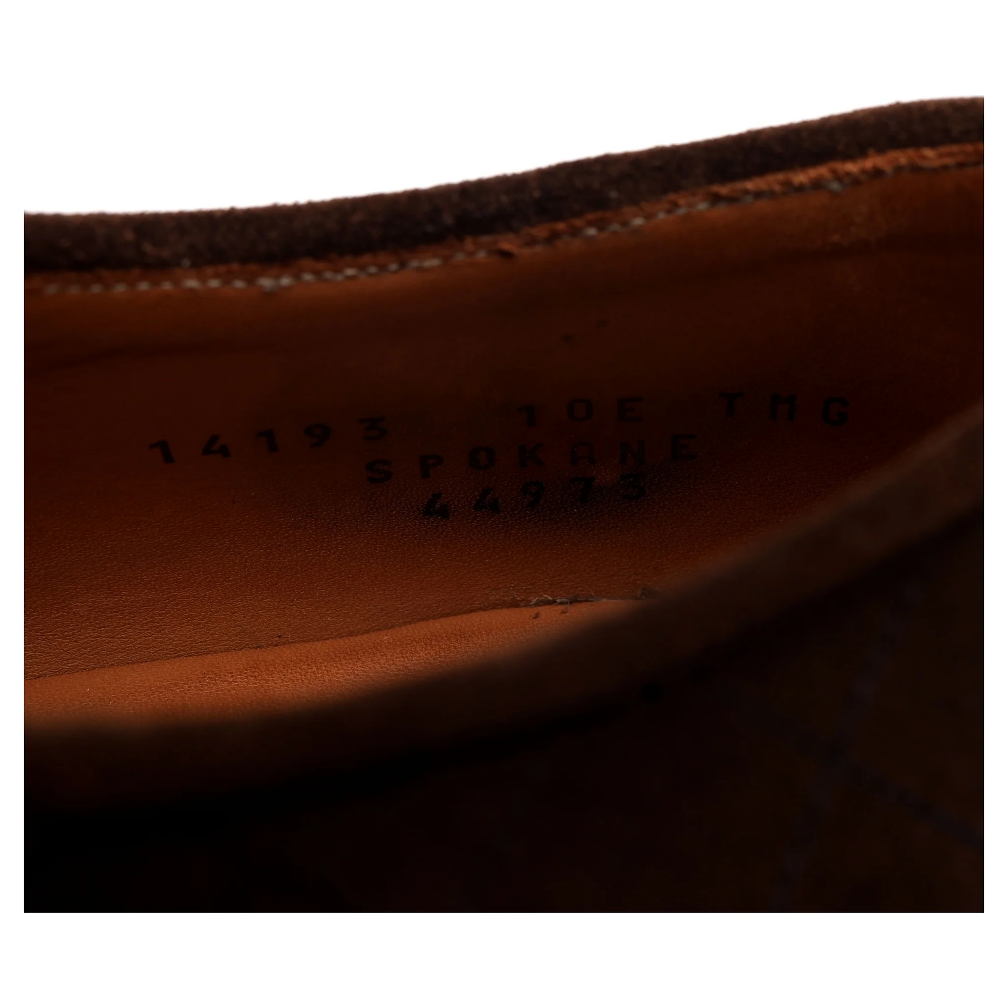 'Spokane' Brown Suede Quilted Oxford UK 10 E - Image 7