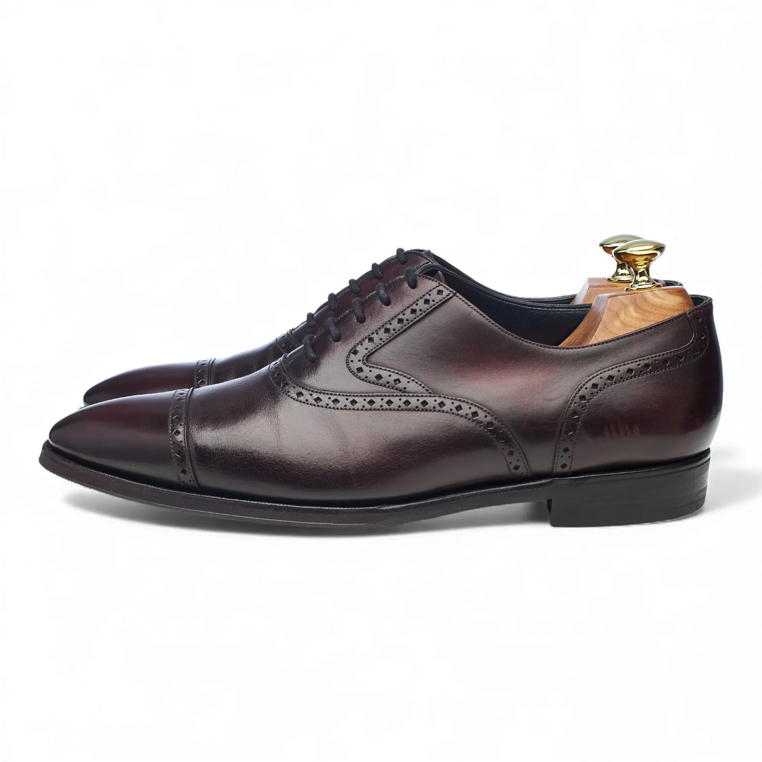 'St. Ives' Burgundy Patina Leather Oxford Brogues UK 8.5 E - Image 3