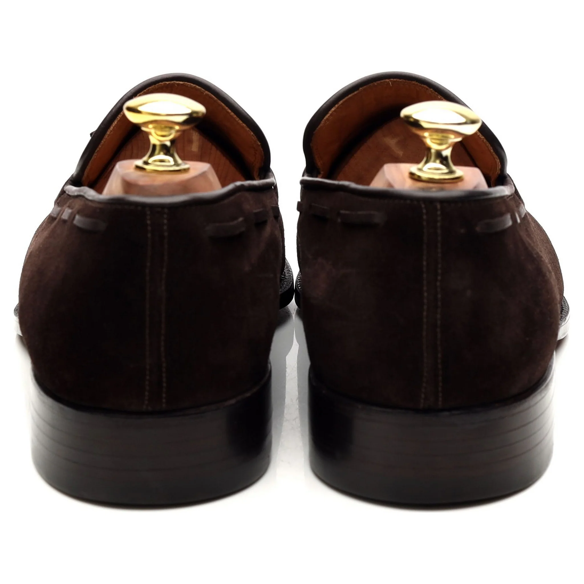 '1210' Dark Brown Suede Tassel Loafers UK 7 - Image 4