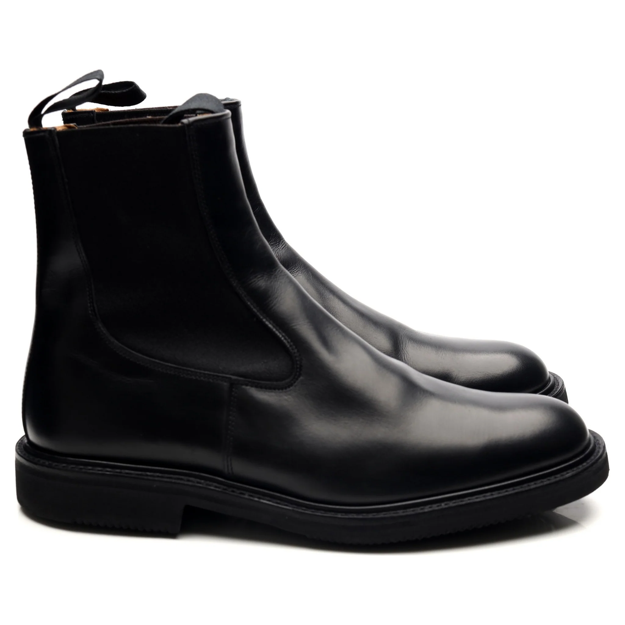 'Stephen' Black Leather Chelsea Boots UK 9 - Image 6