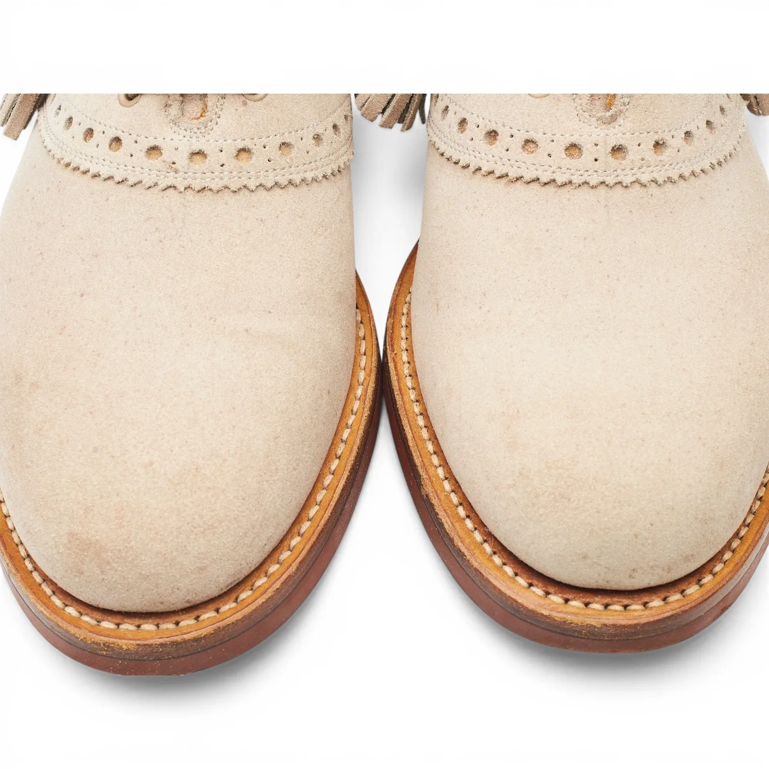 Stone Suede Saddle Oxford UK 7.5 F - Image 4