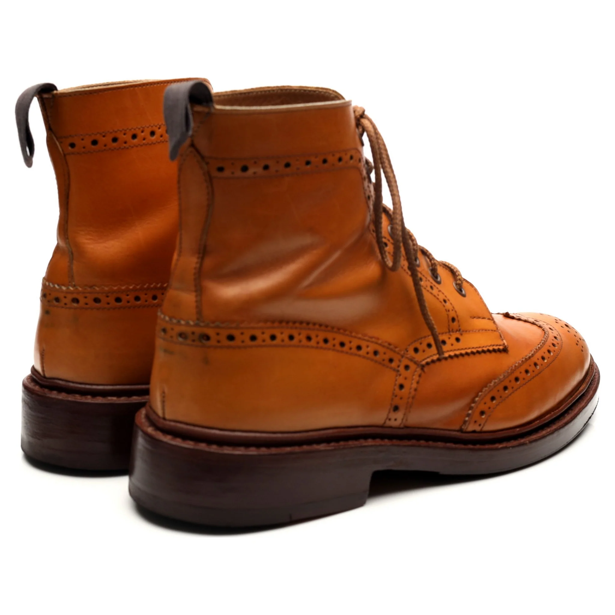 'Stow' Tan Brown Leather Boots UK 9 - Image 5