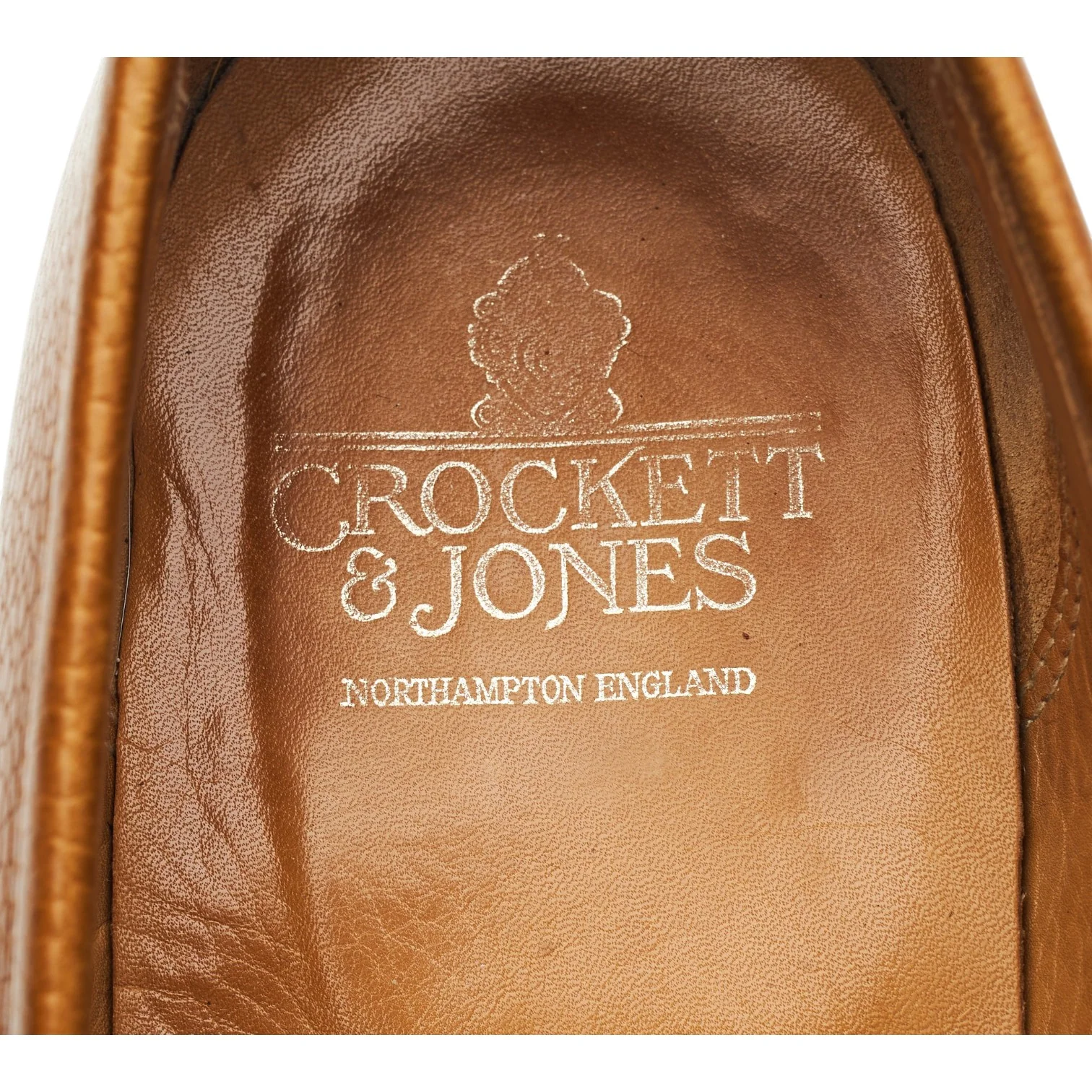 'Stowe' Tan Brown Grain Leather Loafers UK 10 E - Image 6