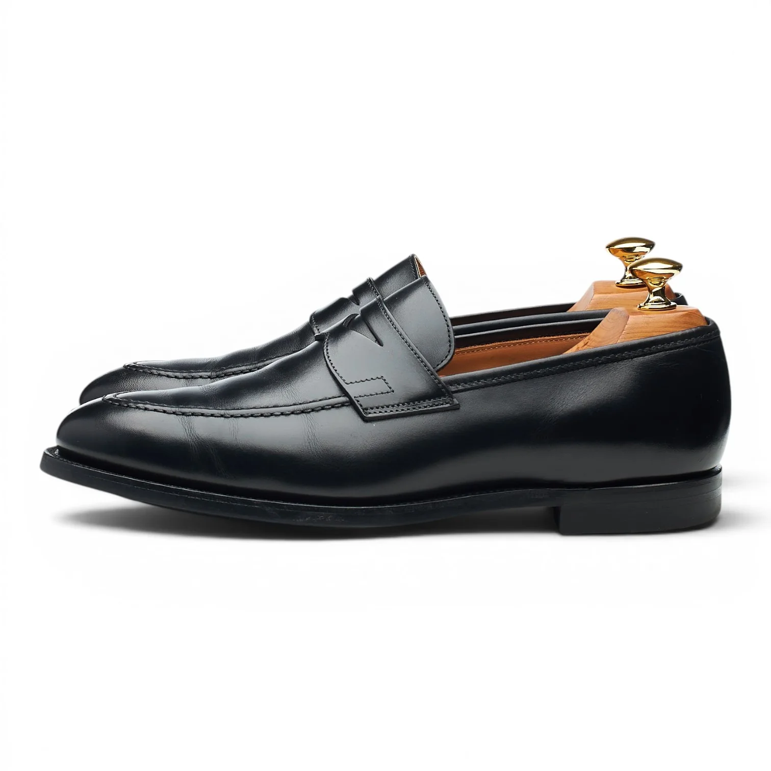 'Sydney' Black Leather Loafers UK 6.5 E - Image 3
