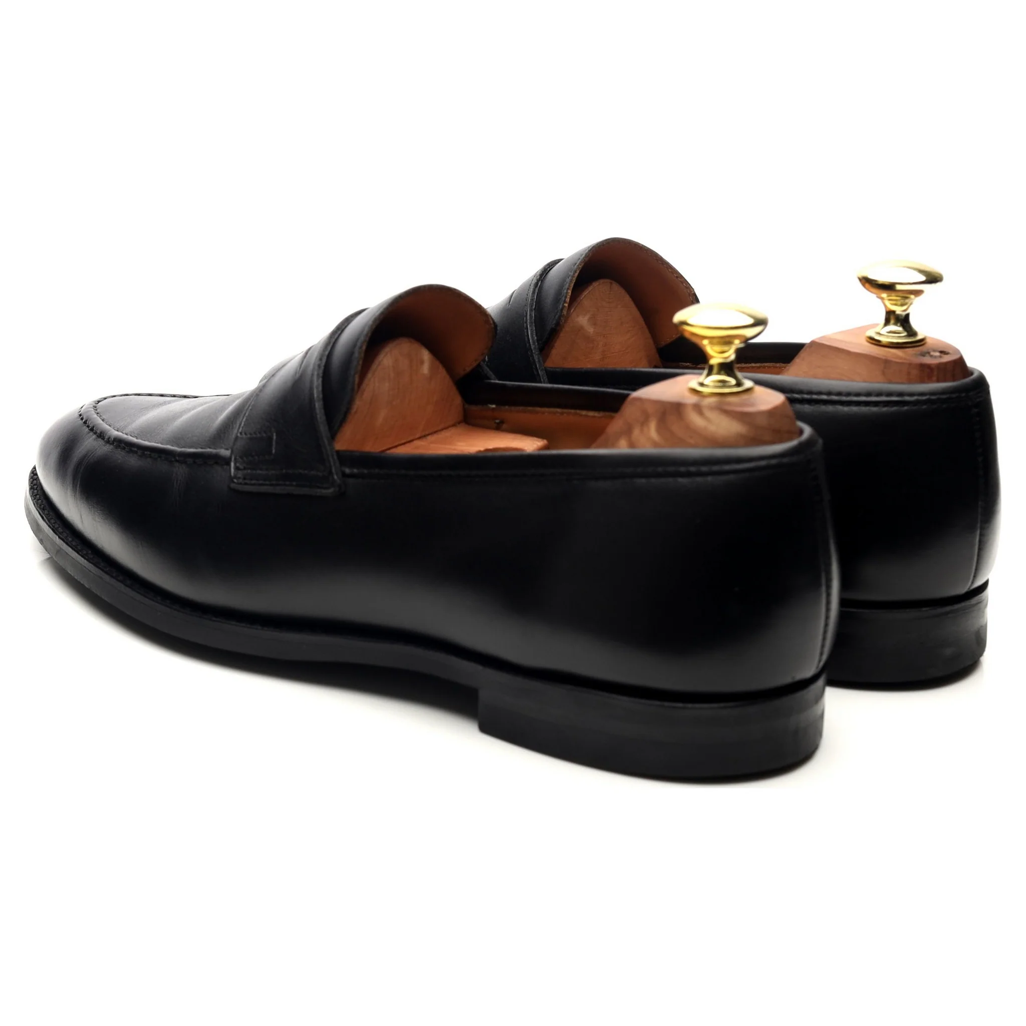 'Sydney' Black Leather Loafers UK 7 E - Image 3