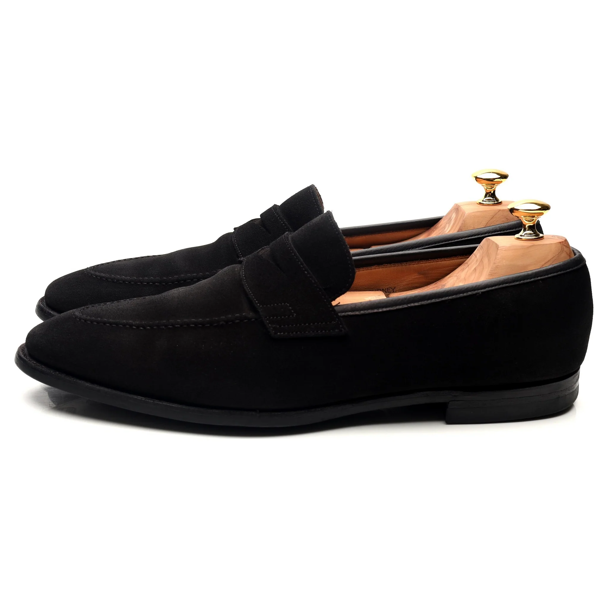 'Sydney' Black Suede Loafers UK 11 E - Image 2