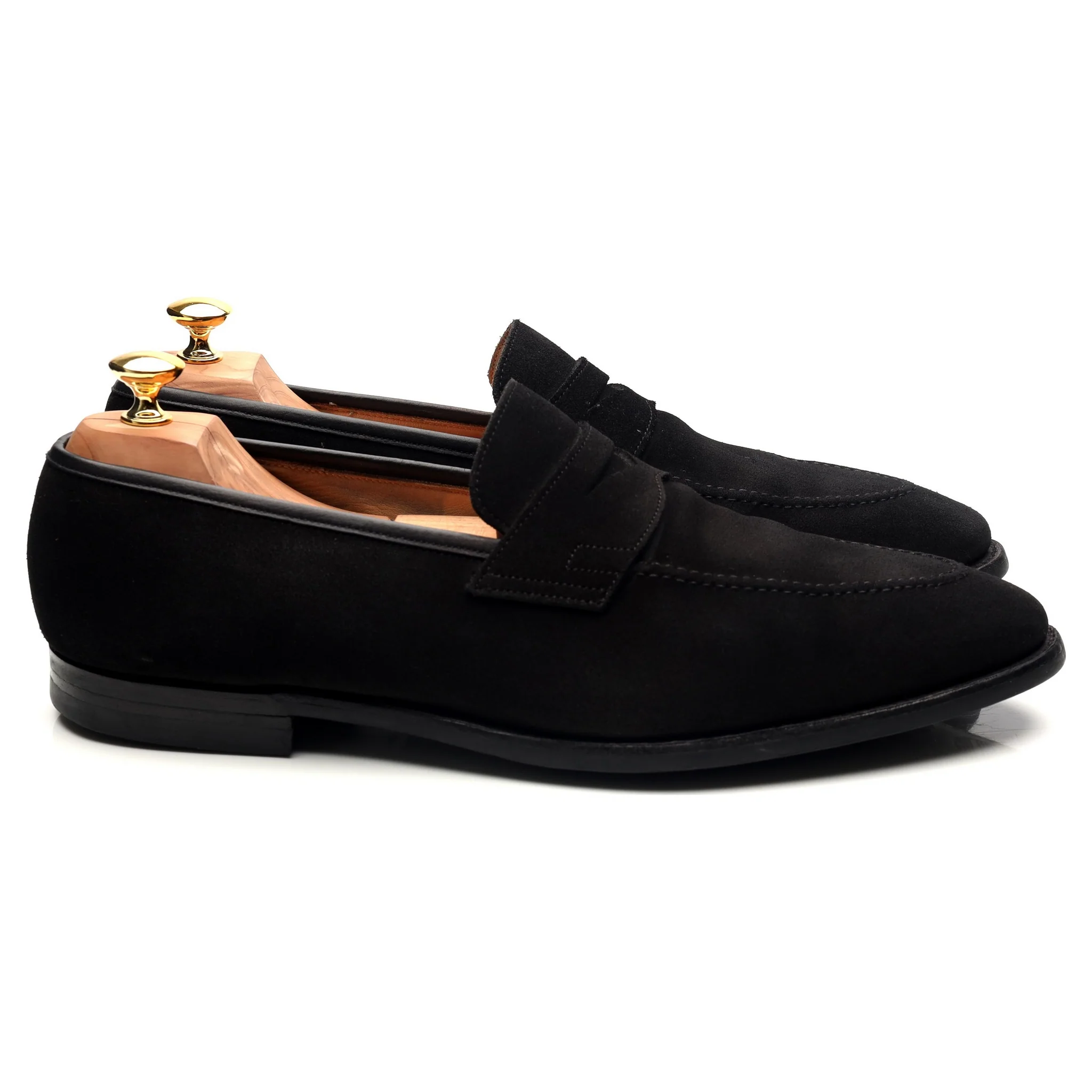'Sydney' Black Suede Loafers UK 11 E - Image 6