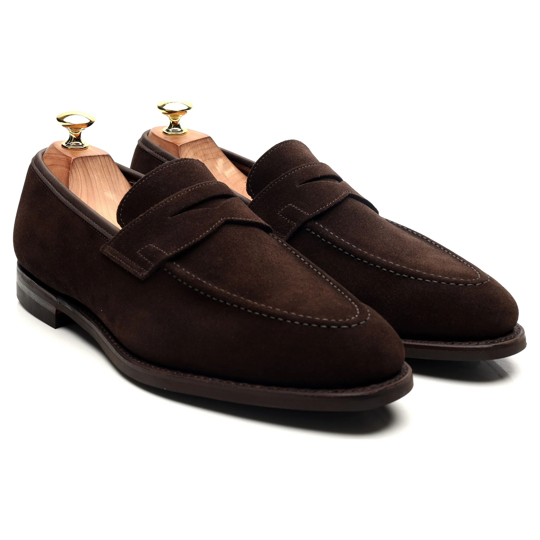'Sydney' Dark Brown Suede Loafers UK 8 E - Image 7