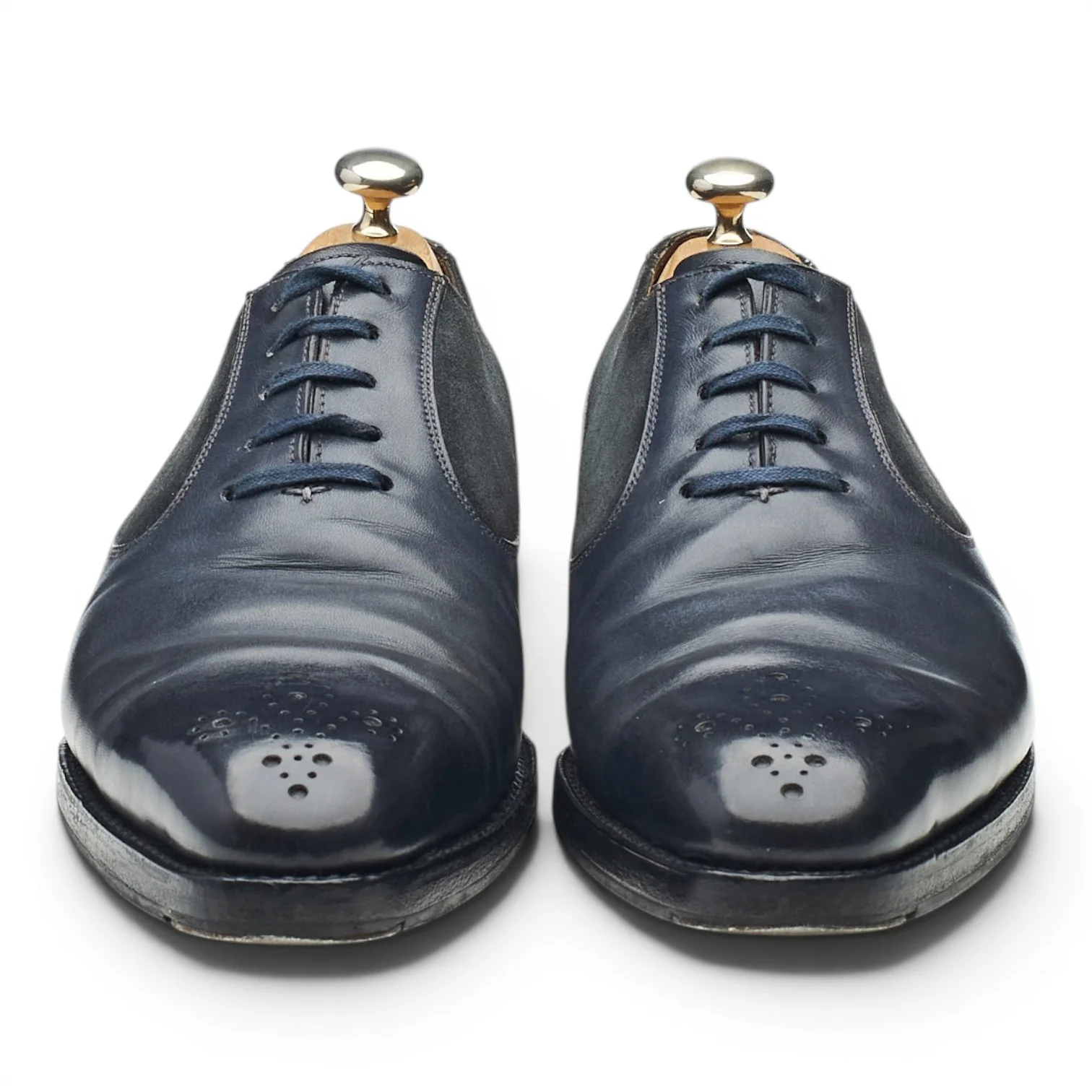 'Tacoma' Grey Leather Suede Oxford UK 7 E - Image 2
