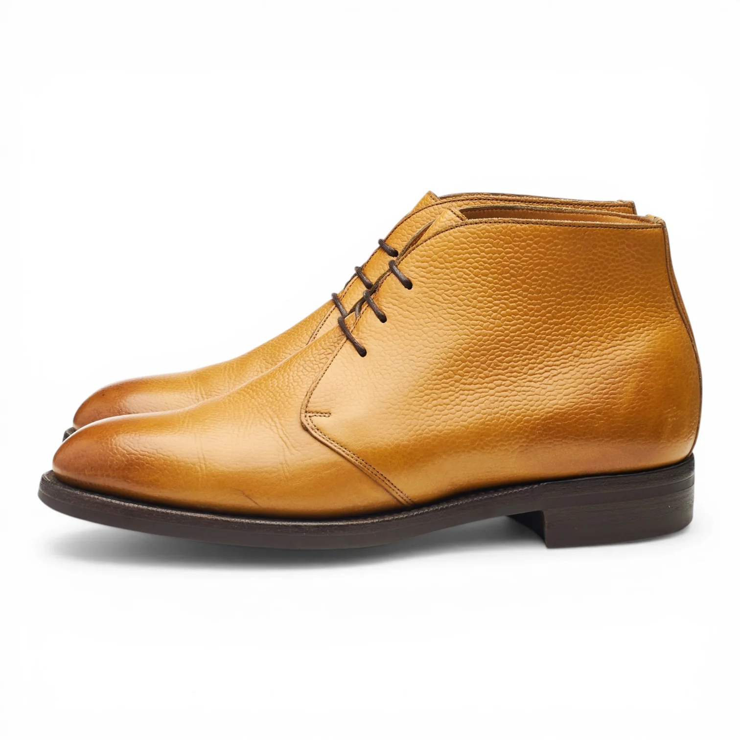 'Banbury' Tan Brown Grain Leather Chukka Boots UK 6 E - Image 3