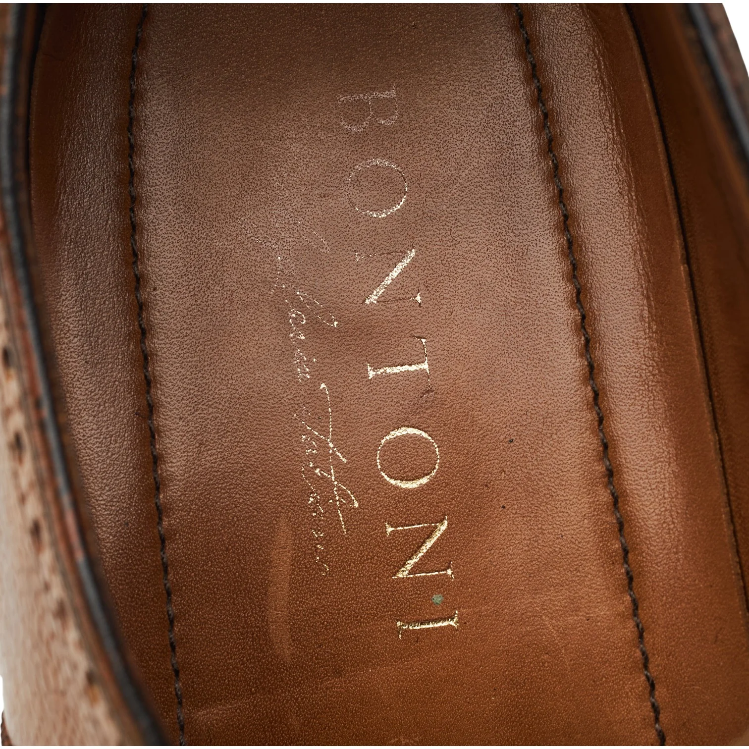 'Libertino' Tan Brown Grain Leather Oxford Brogues UK 7.5 EU 41.5 - Image 6