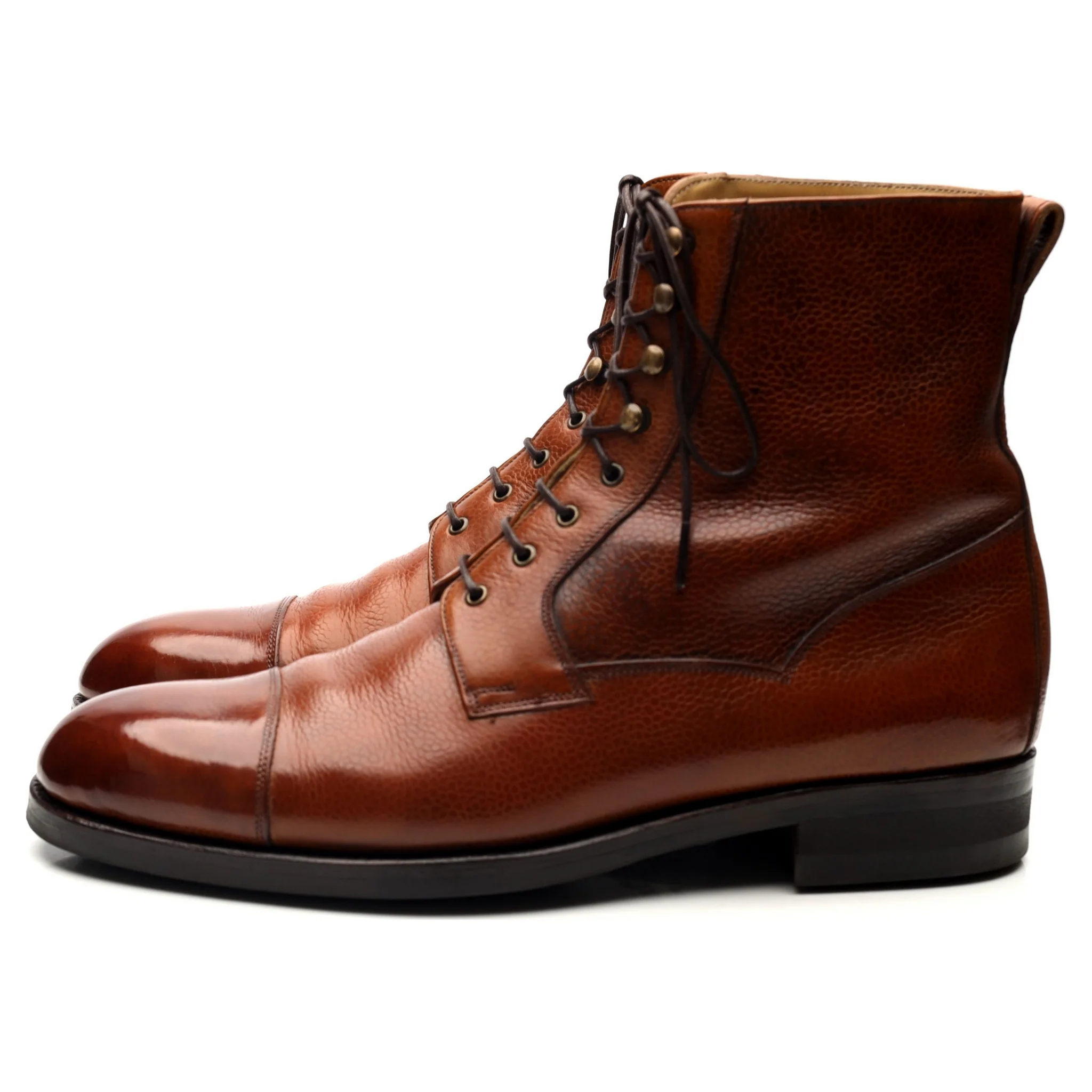 'Valway' Tan Brown Leather High Boots UK 9 EU 43 F - Image 2