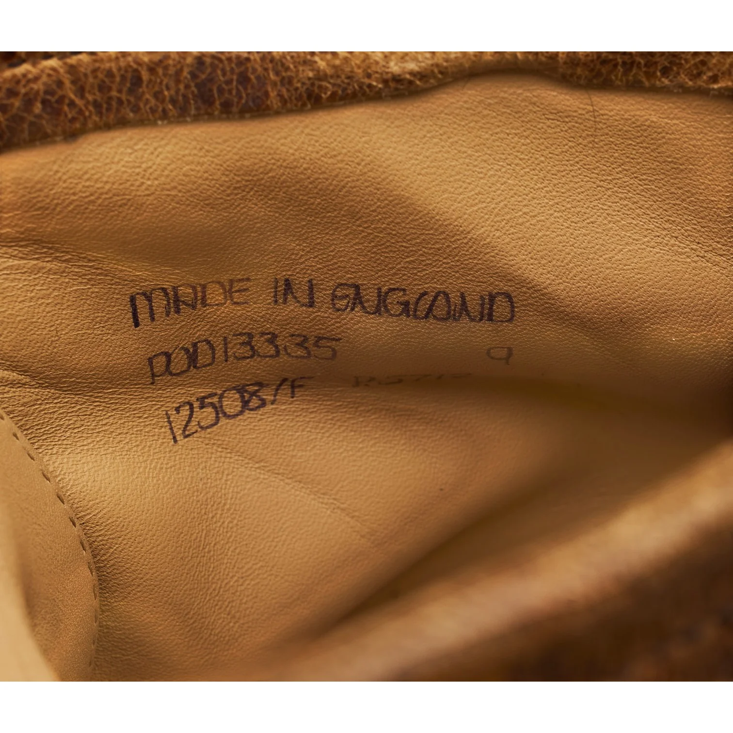 Tan Brown Leather Moc Toe Boots UK 9 F - Image 7