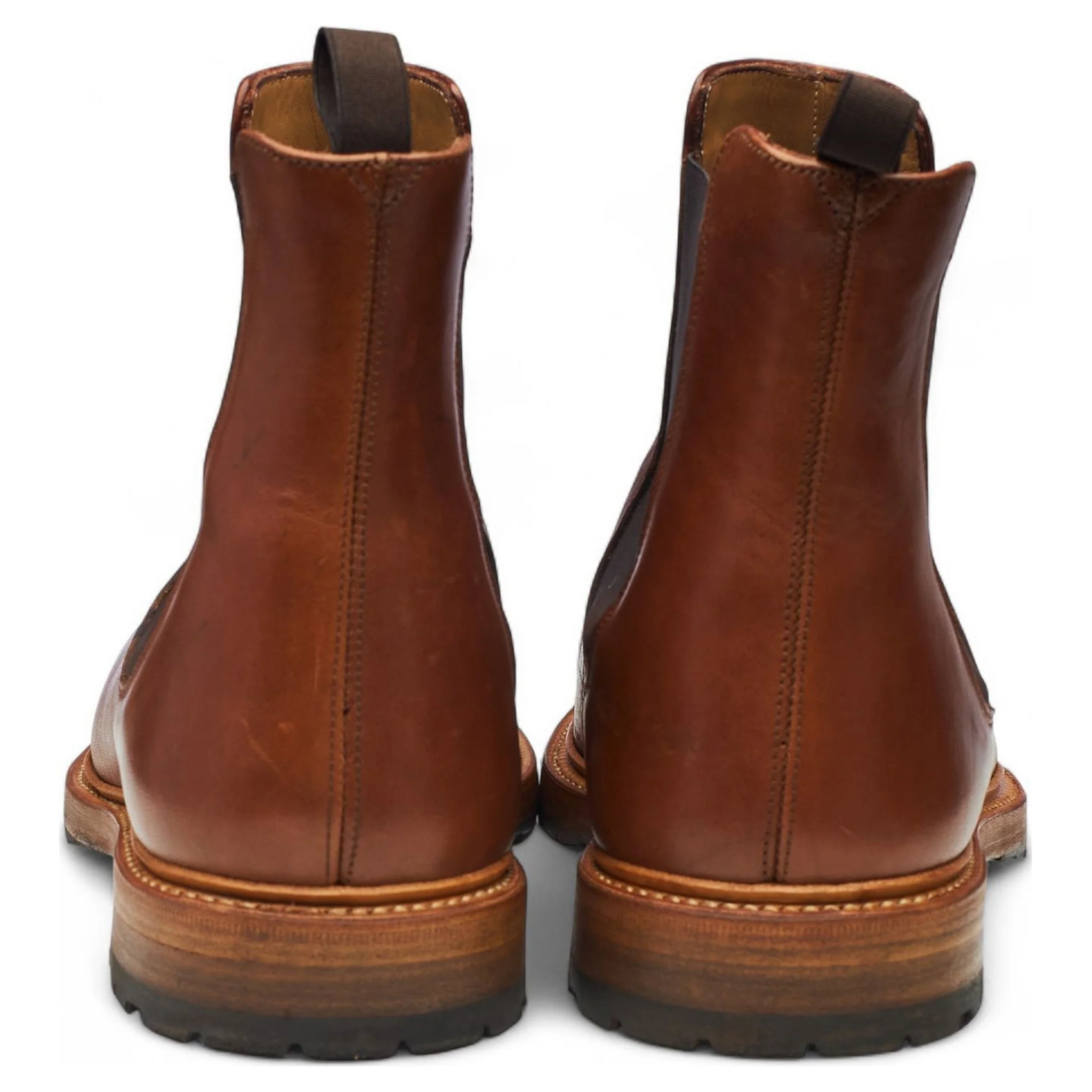 Stitchdown Brown Horsebutt Leather Chelsea Boots UK 11 US 12 - Image 4