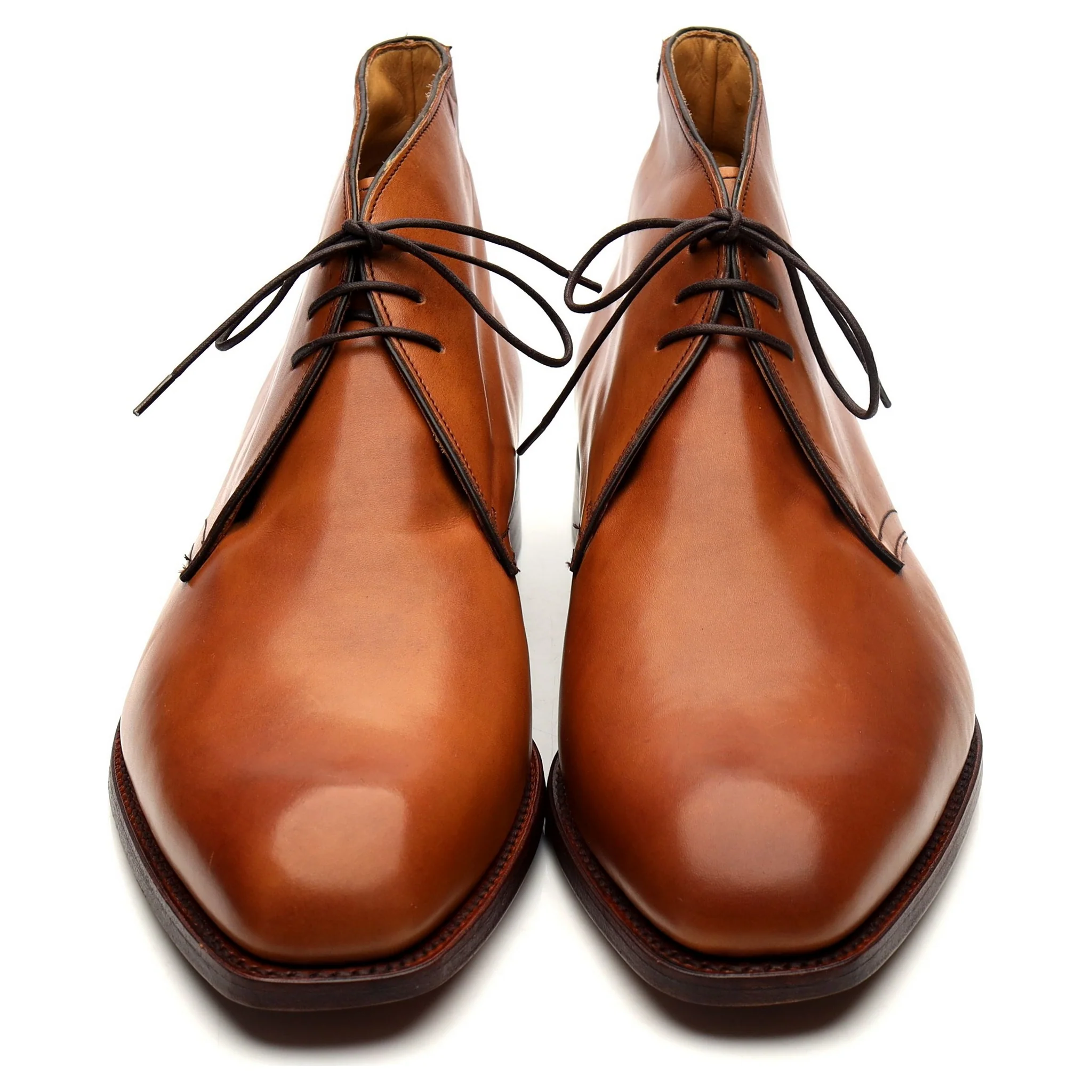 Tan Brown Leather Chukka Boots UK 10.5 FX - Image 9