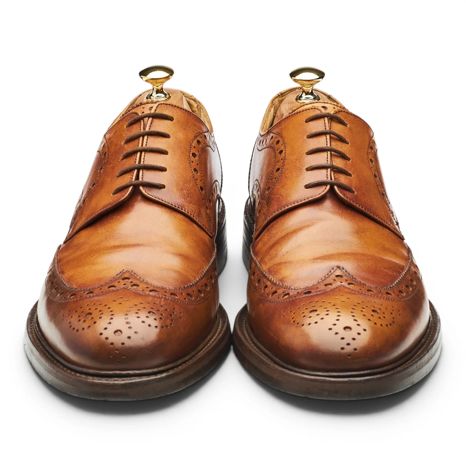 'Grassington' Tan Brown Leather Derby Brogues UK 11 F - Image 2