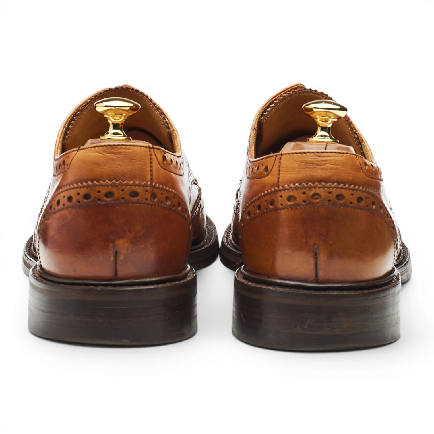 'Grassington' Tan Brown Leather Derby Brogues UK 11 F - Image 4