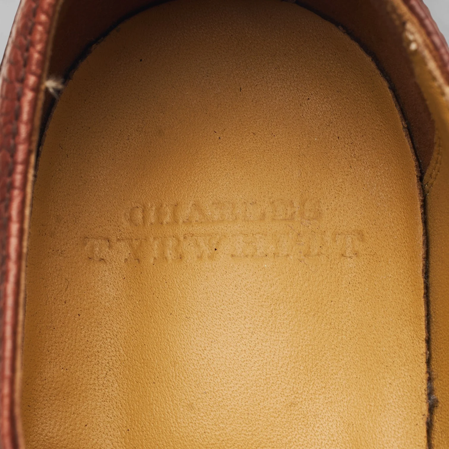 Tan Brown Grain Leather Derby Brogues UK 8 F - Image 6