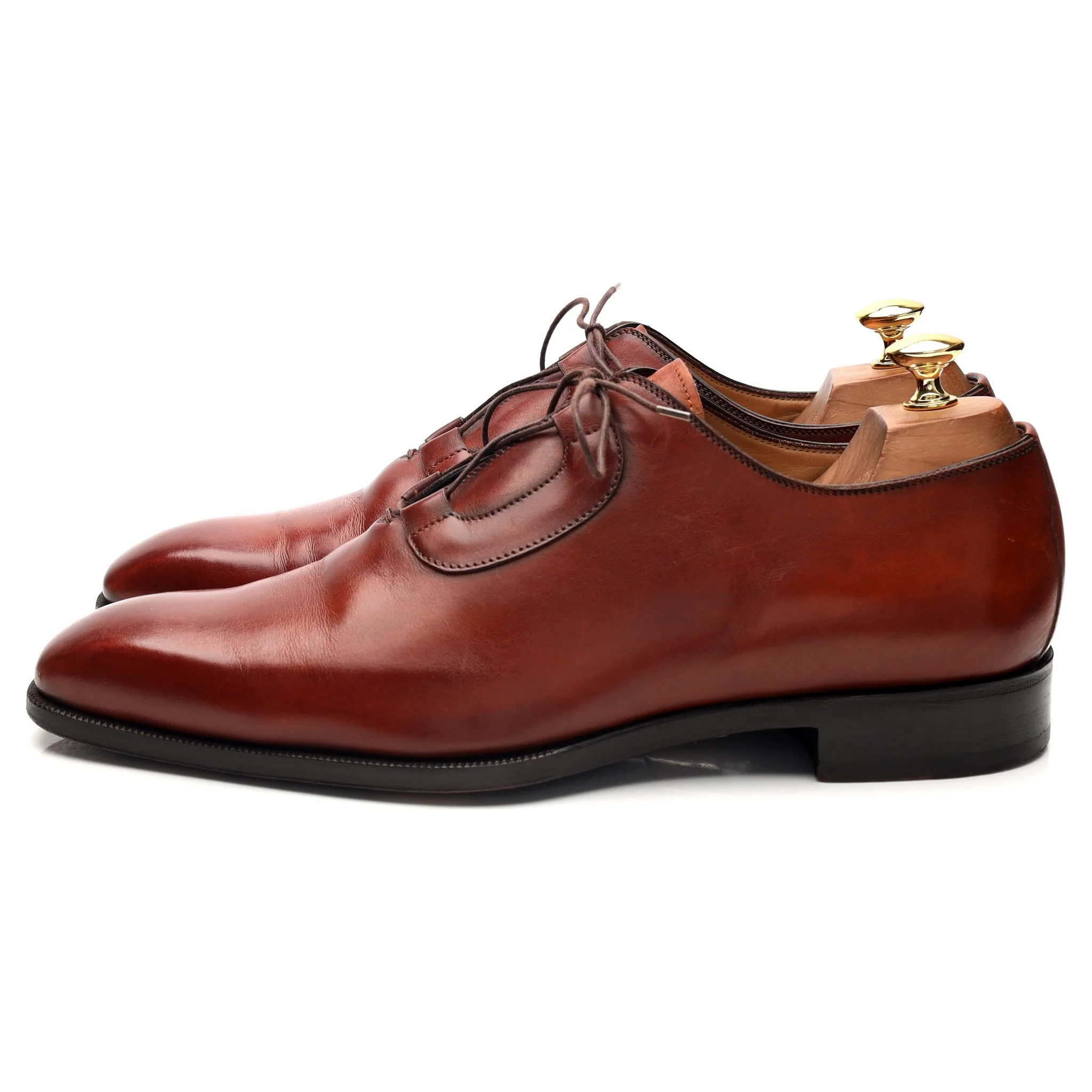 Tan Brown Leather Ghillie Oxford UK 9.5 US 10.5 - Image 3