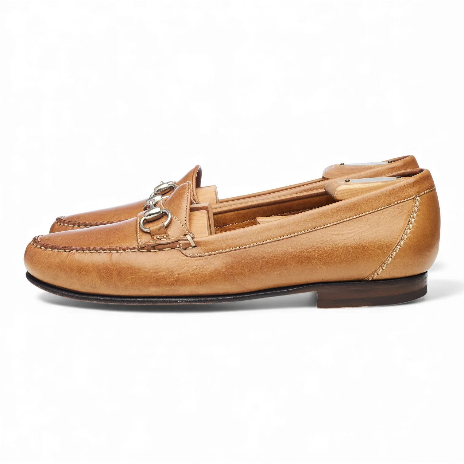 Tan Brown Leather Horsebit Loafers UK 9.5 US 10.5 - Image 3