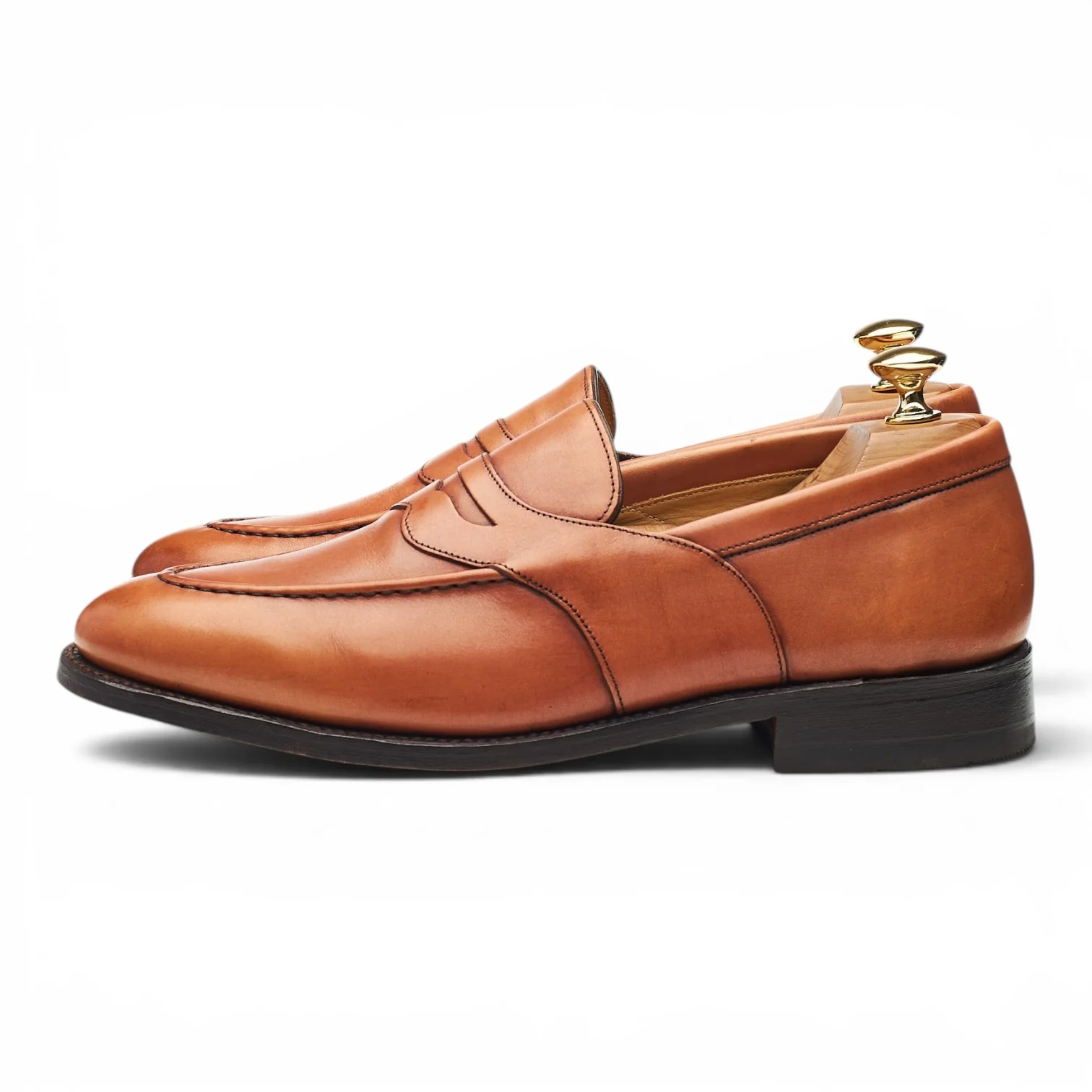 Tan Brown Leather Loafers UK 6.5 F - Image 3