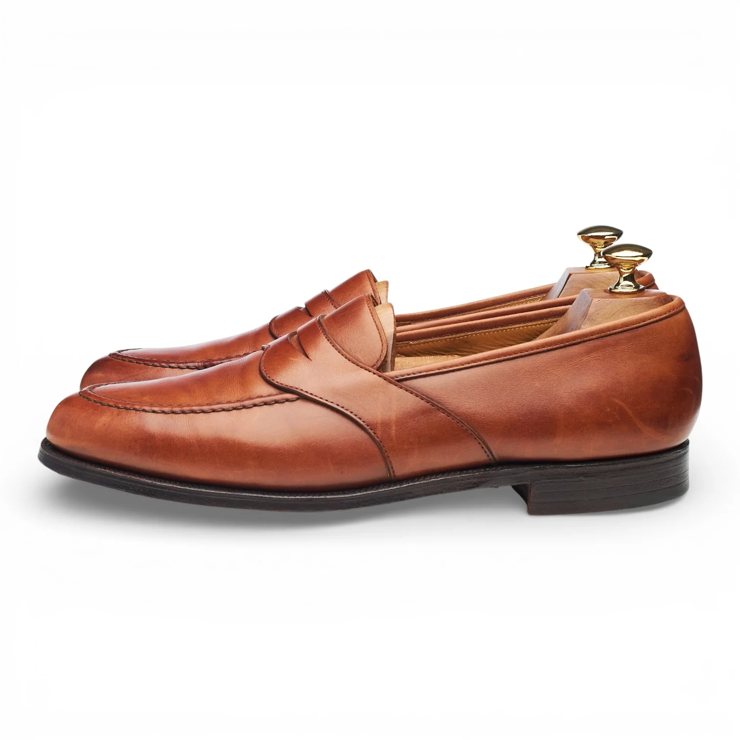 Tan Brown Leather Loafers UK 9.5 US 10 D - Image 3