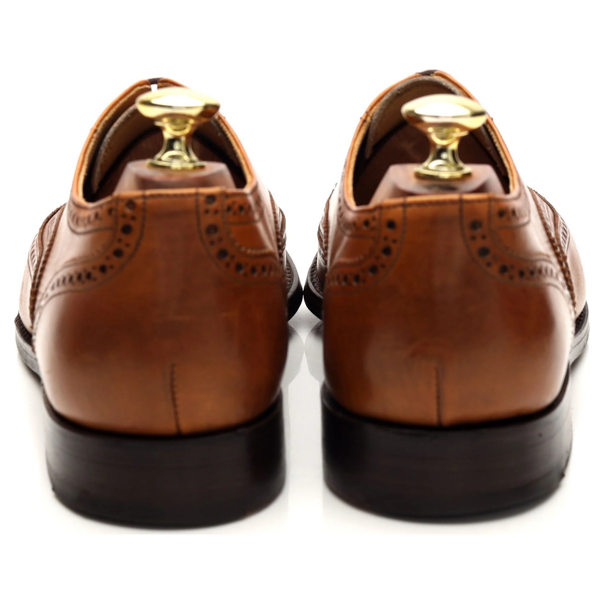'Malton' Tan Brown Leather Oxford Brogues UK 7 F - Image 4