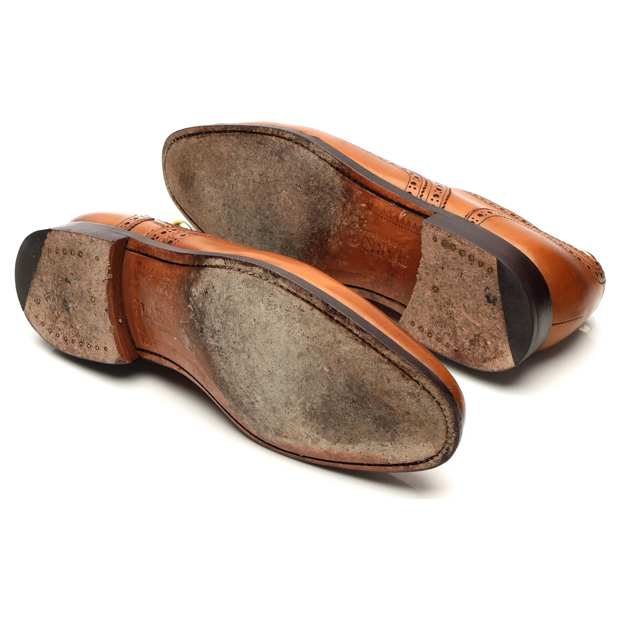 'Malton' Tan Brown Leather Oxford Brogues UK 7 F - Image 5
